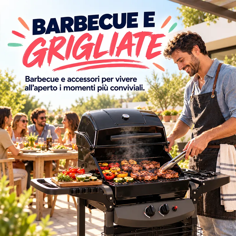 Barbecue e grigliate: Barbecue e accessori per vivere all'aperto i momenti più conviviali.