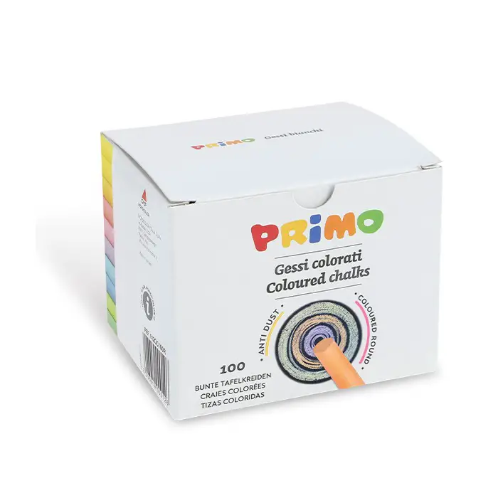 Gesso Colorato Antipolvere Primo - 100 Pezzi - Gessi e accessori per lavagne