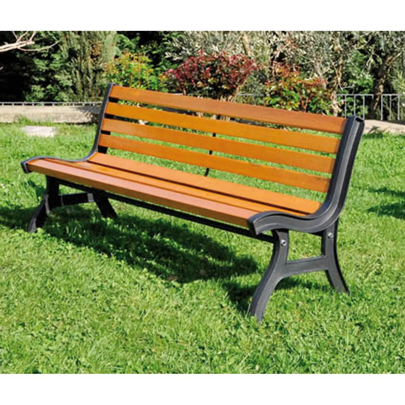 Panchina per Parchi Queen Victoria – Panchina in Legno e Ghisa per Arredo Urbano - Playgrounds e giostre