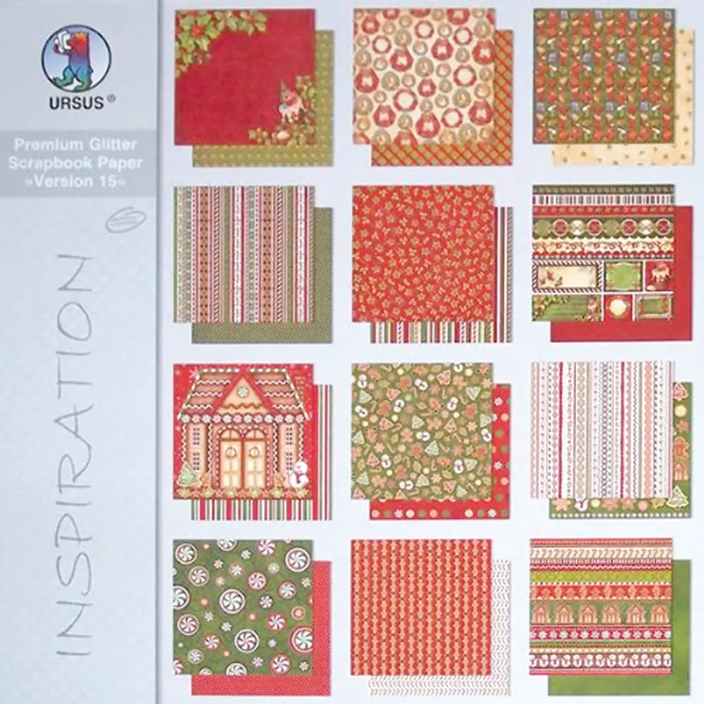 Cartoncini Bifacciali Millefantasie Natalizie 2 190 gr/mq, cm 30,5x30,5, • 12 fogli cm 30,5x30,5 - Carta e cartoncino