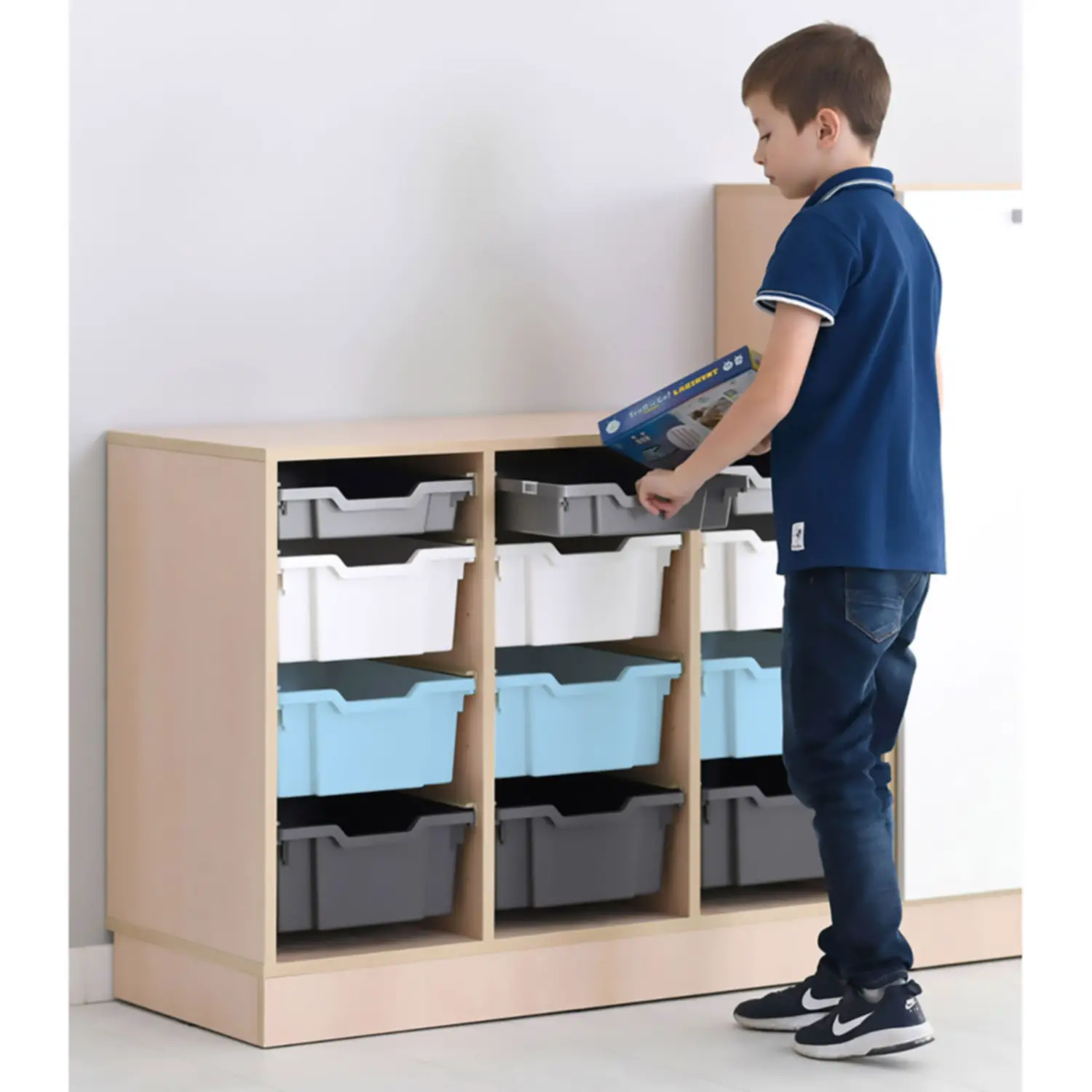 Mobile Medio INNOVA Acero con 12 Cassetti – Cassettiera per Arredo Scolastico - Arredo scuola dell'obbligo