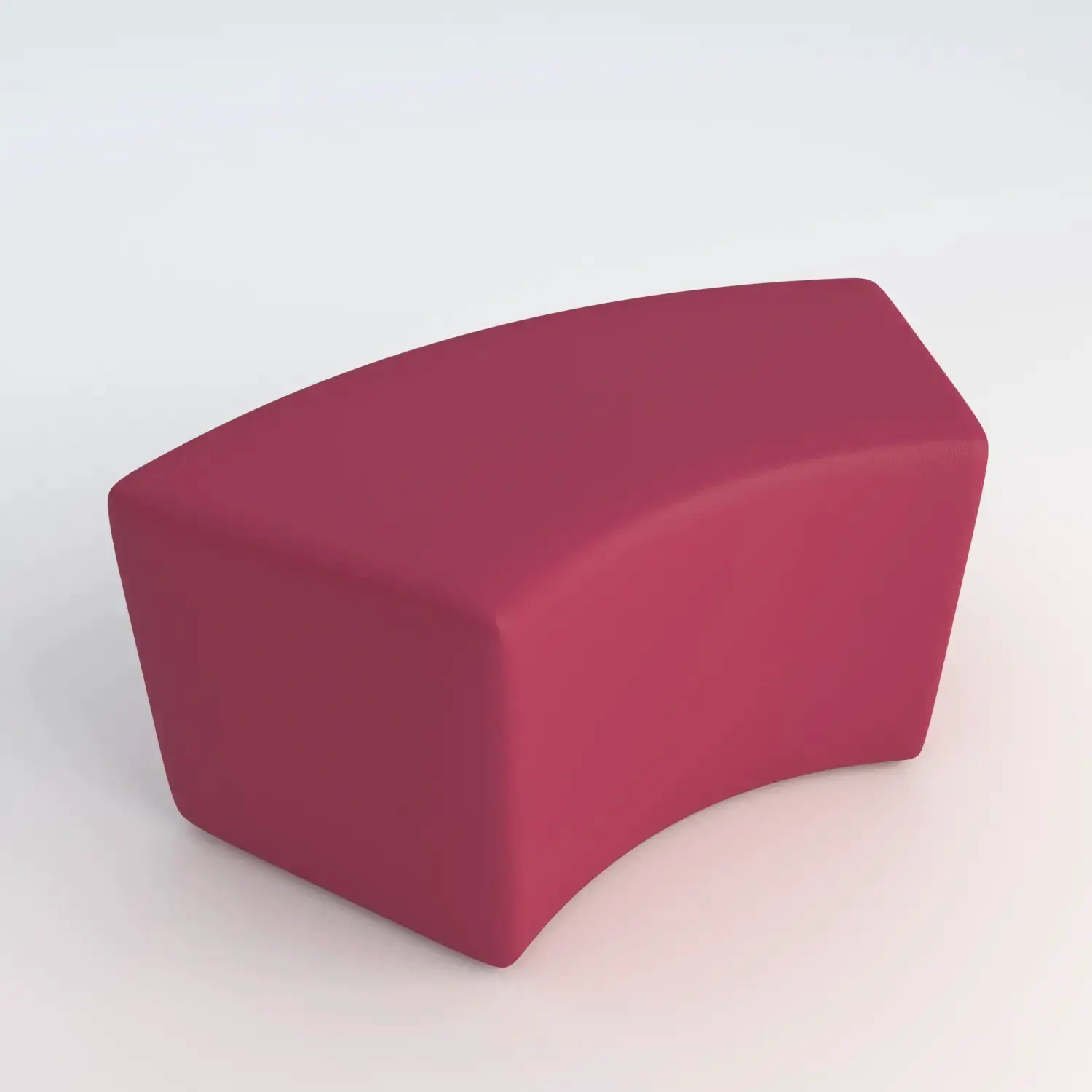 Pouf Ecopelle Ignifugo Curvo H 40 Fucsia Per Ambienti Scolastici Innovativi - Salottini e arredi morbidi