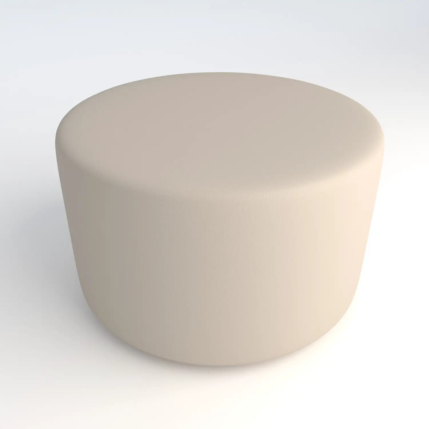 Pouf Ecopelle Ignifugo Tondo H 46 Bianco Per Ambienti Scolastici Innovativi - Salottini e arredi morbidi