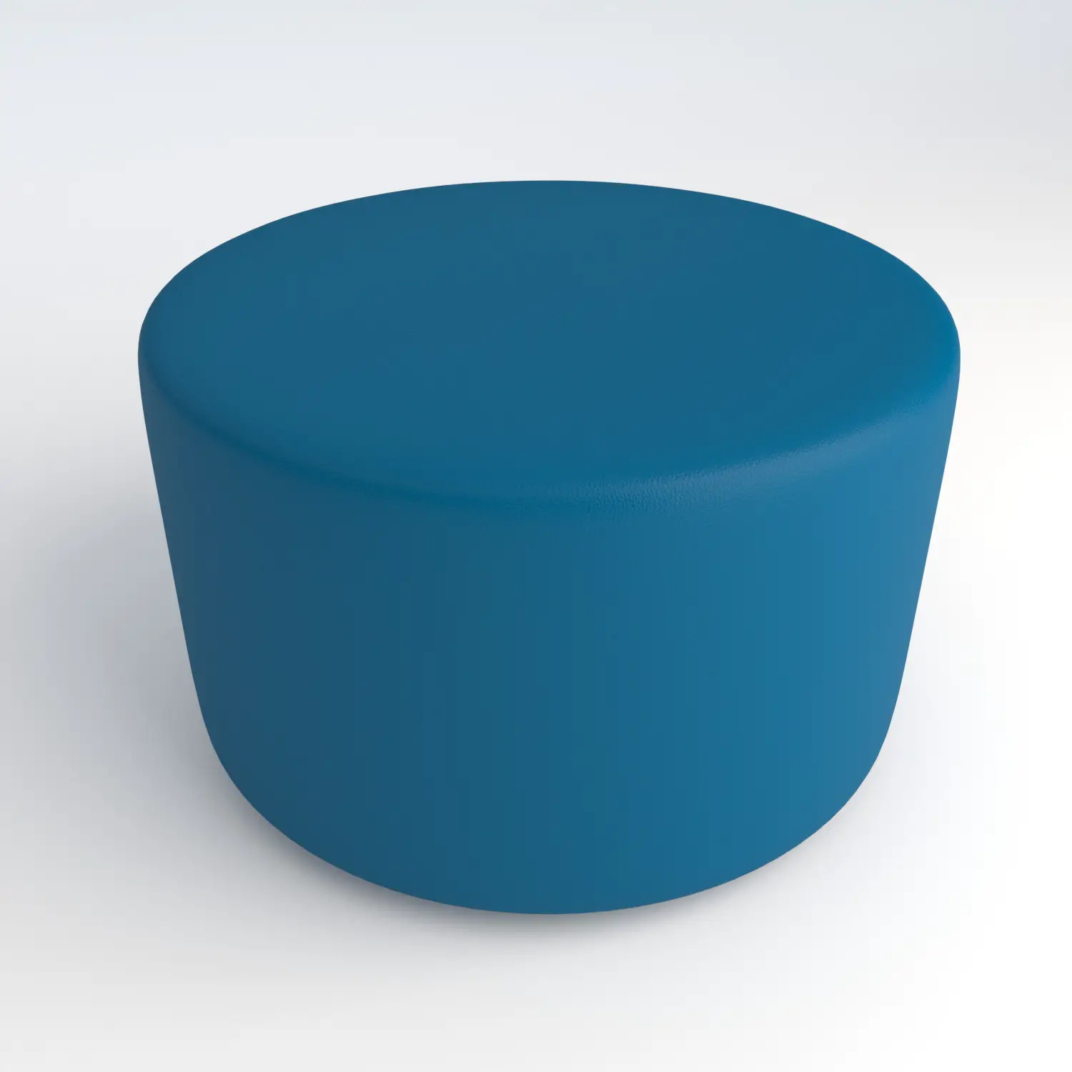 Pouf Ecopelle Ignifugo Tondo H 46 Azzurro Per Ambienti Scolastici Innovativi - Salottini e arredi morbidi