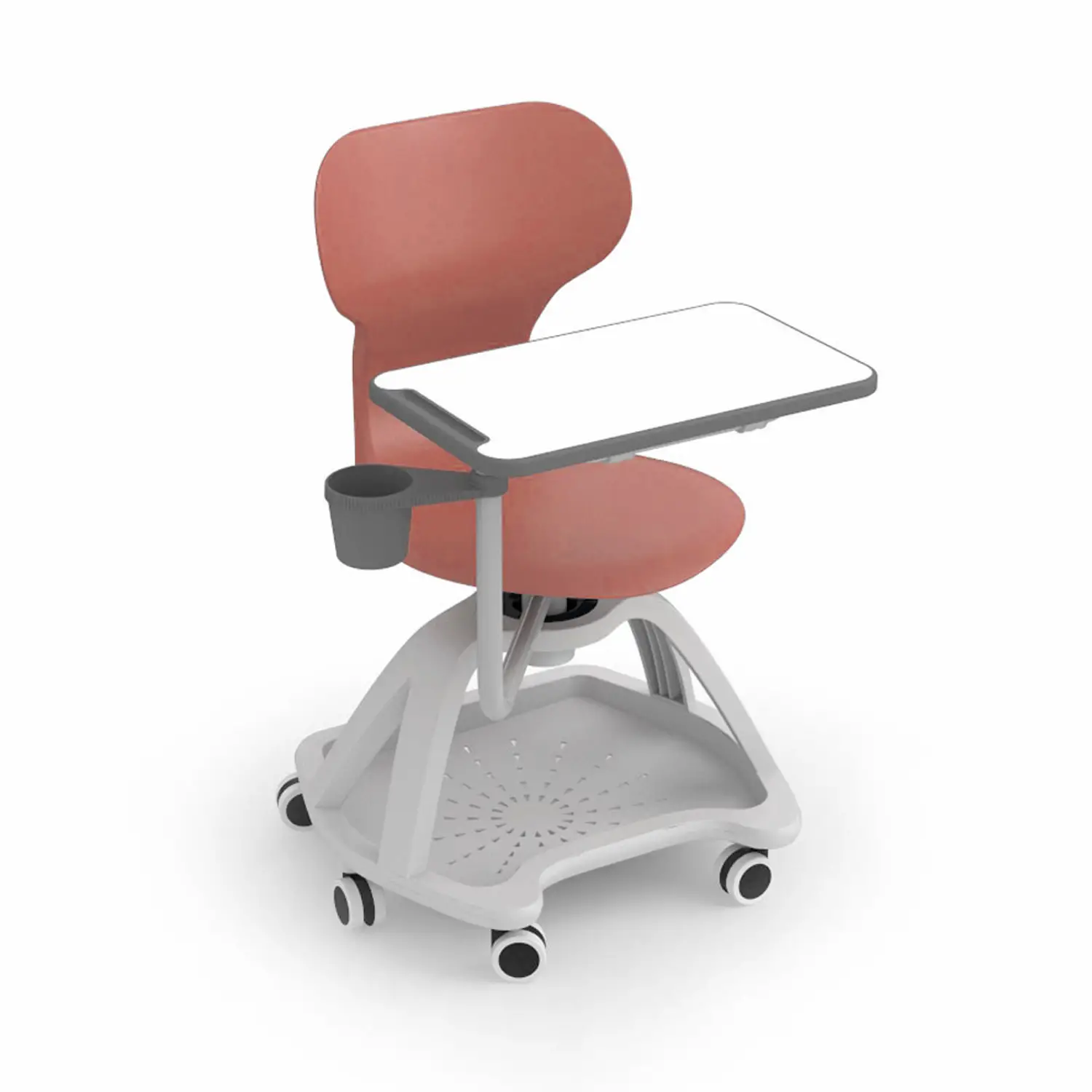 Sedia Mia Table su Ruote con Porta Zaino Mis. 7 Rosso Per Ambienti Scolastici Innovativi - Arredo scuola dell'obbligo