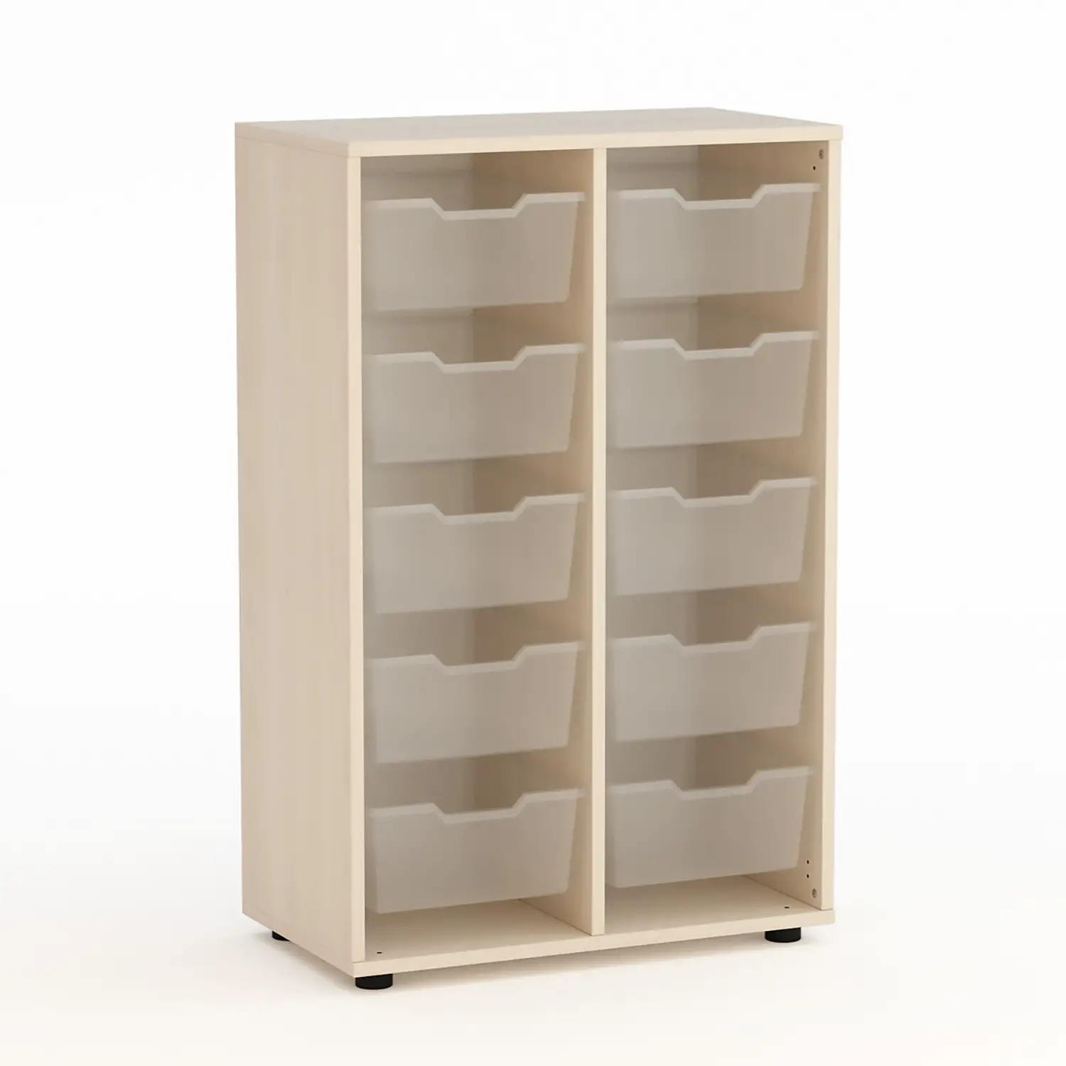 Mobile Scuola Kubò Betulla con 10 Tiretti Alti Altezza 110 cm. - Conforme CAM - Arredo Nido e Infanzia