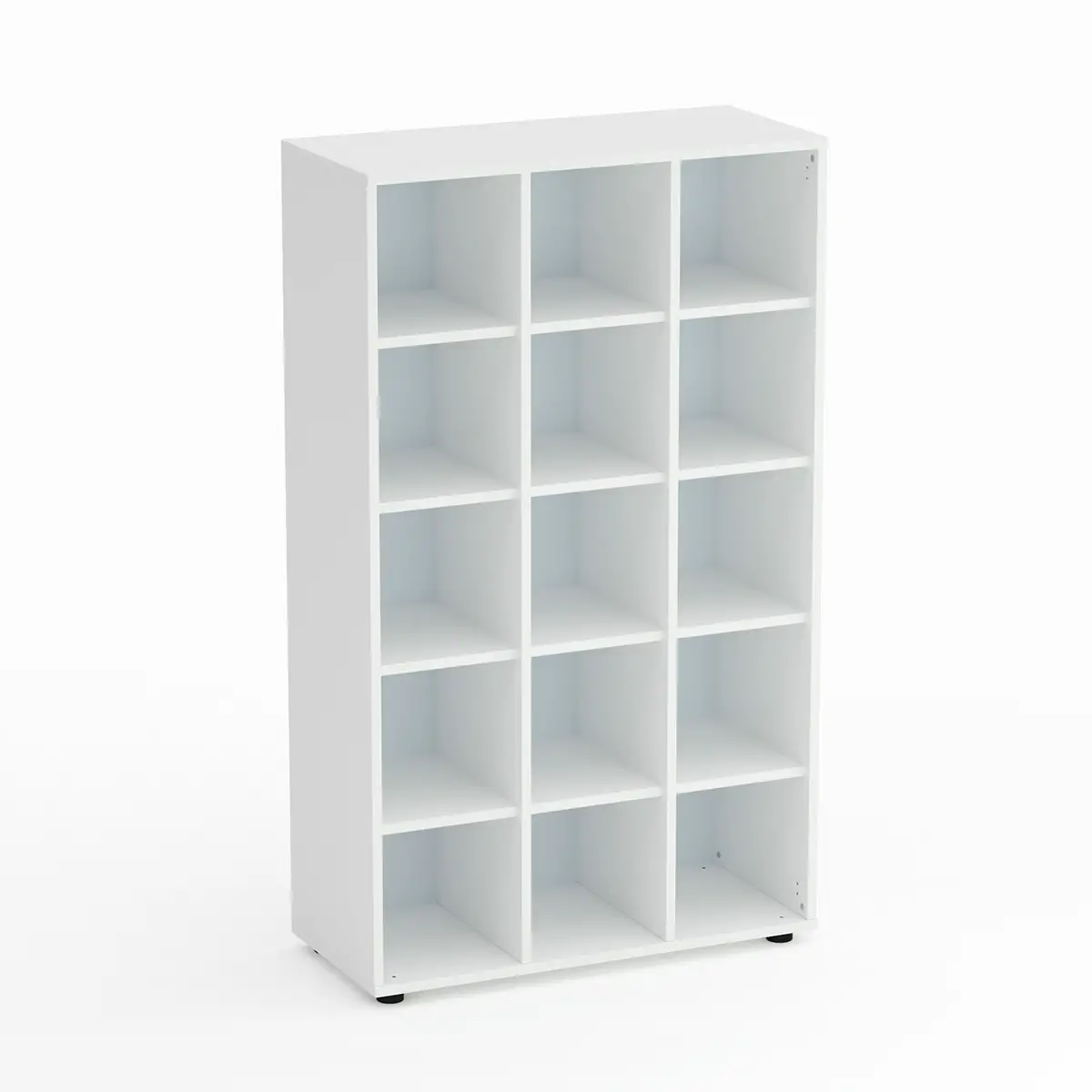 Mobile Scuola Kubò Bianco – 15 Caselle con Ripiani Bianchi H 150 cm | Conforme CAM - Arredo scuola dell'obbligo