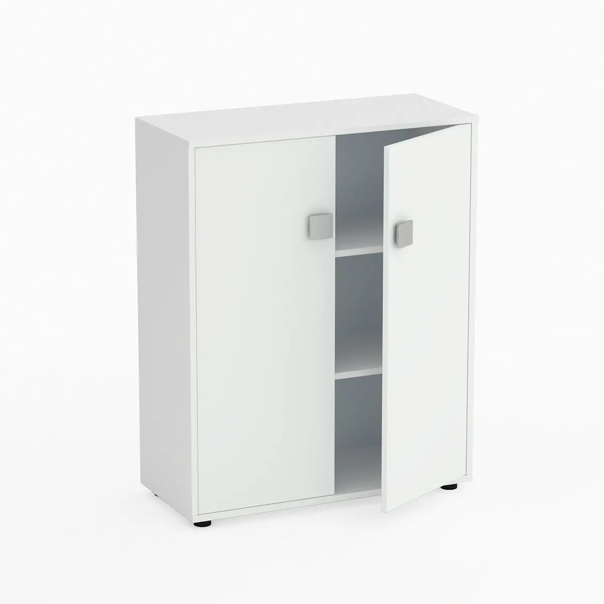 Mobile Scuola Kubò Bianco – 2 Ante H 110 cm con Ripiani Bianchi | Conforme CAM - Arredo scuola dell'obbligo