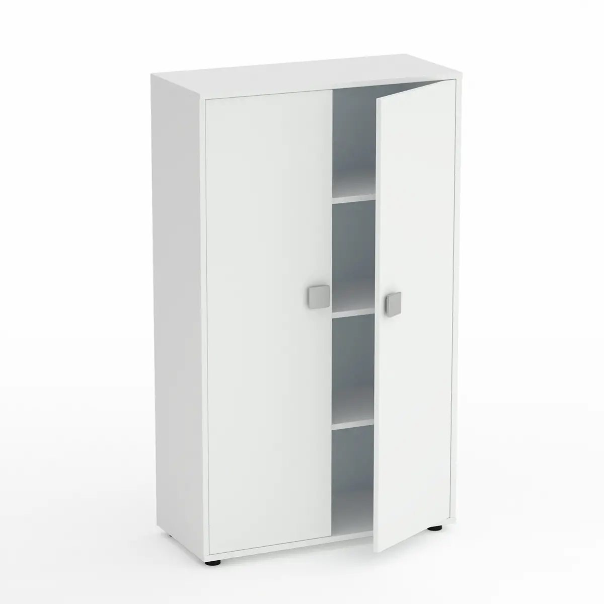 Mobile Scuola Kubò Bianco – 2 Ante H 150 cm con Ripiani Bianchi | Conforme CAM - Arredo scuola dell'obbligo