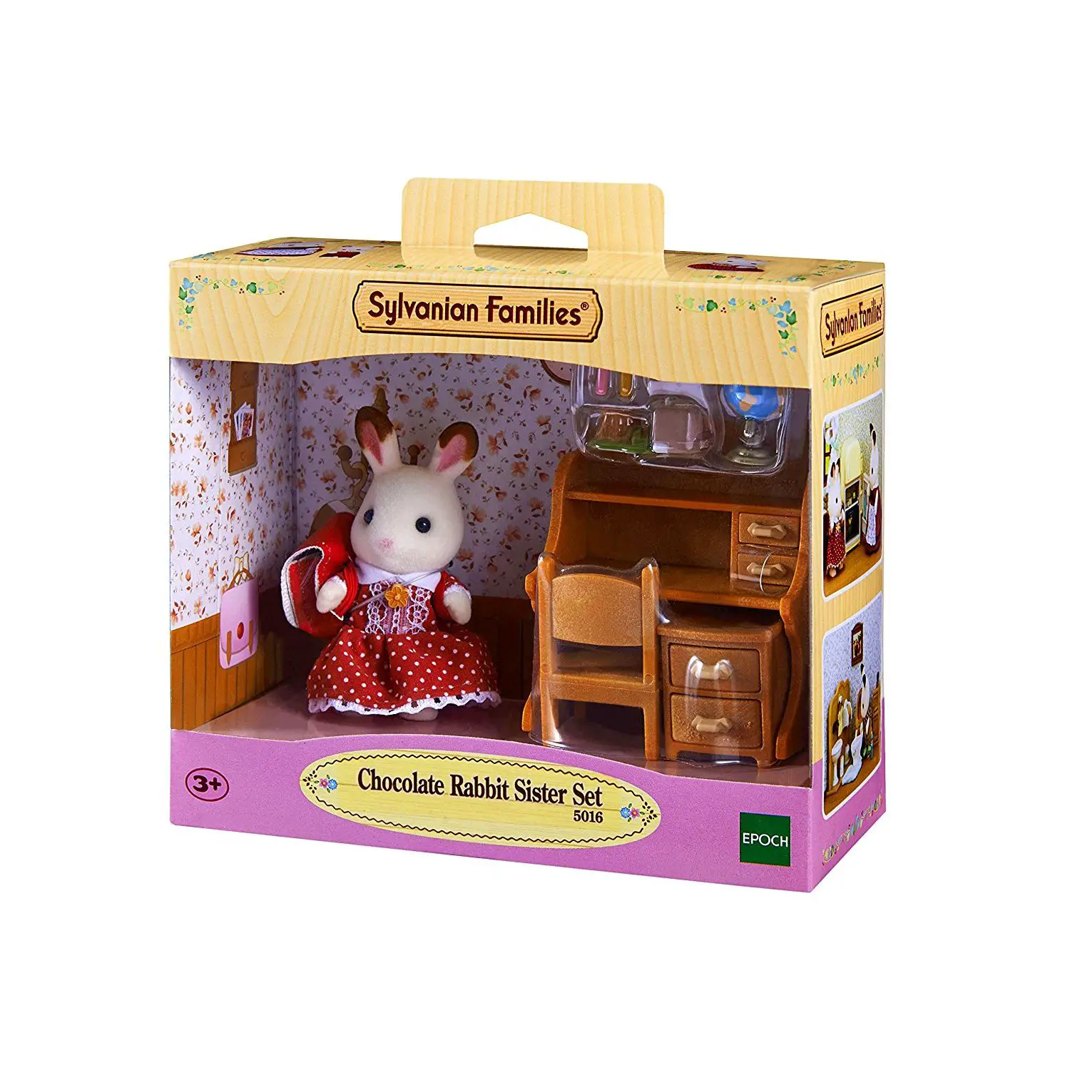 Sorella Coniglio Cioccolato + Scrivania - Sylvanian Families - collezionabili bambina