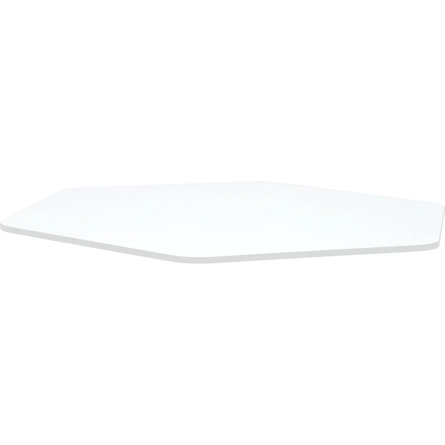 Top Tavolo Esagonale cm. 144,5x128 Bianco C/Bordo Grigio - Tavoli e piani di lavoro