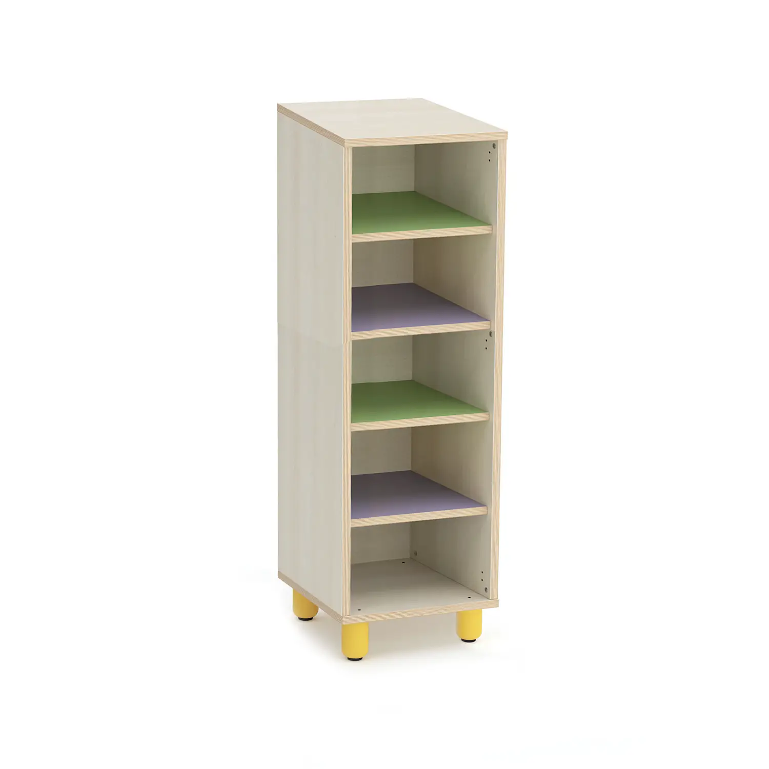 Mobile Scuola Infanzia Onda a 5 Caselle Altezza 105 cm. - Conforme CAM - Arredo Nido e Infanzia