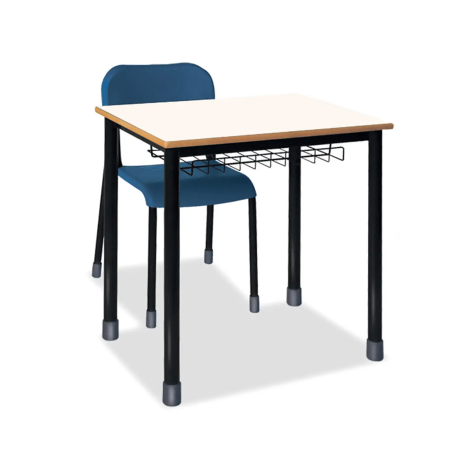 Banco Monoposto 600 H 76 cm Con Sottopiano in Griglia – Secondaria di Secondo Grado - Conforme CAM - Arredo scuola dell'obbligo