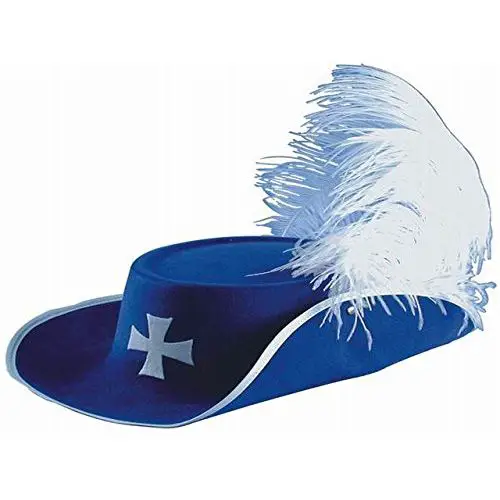 Cappello d'Artagnan in Bifloccato Blu C/ - accessori