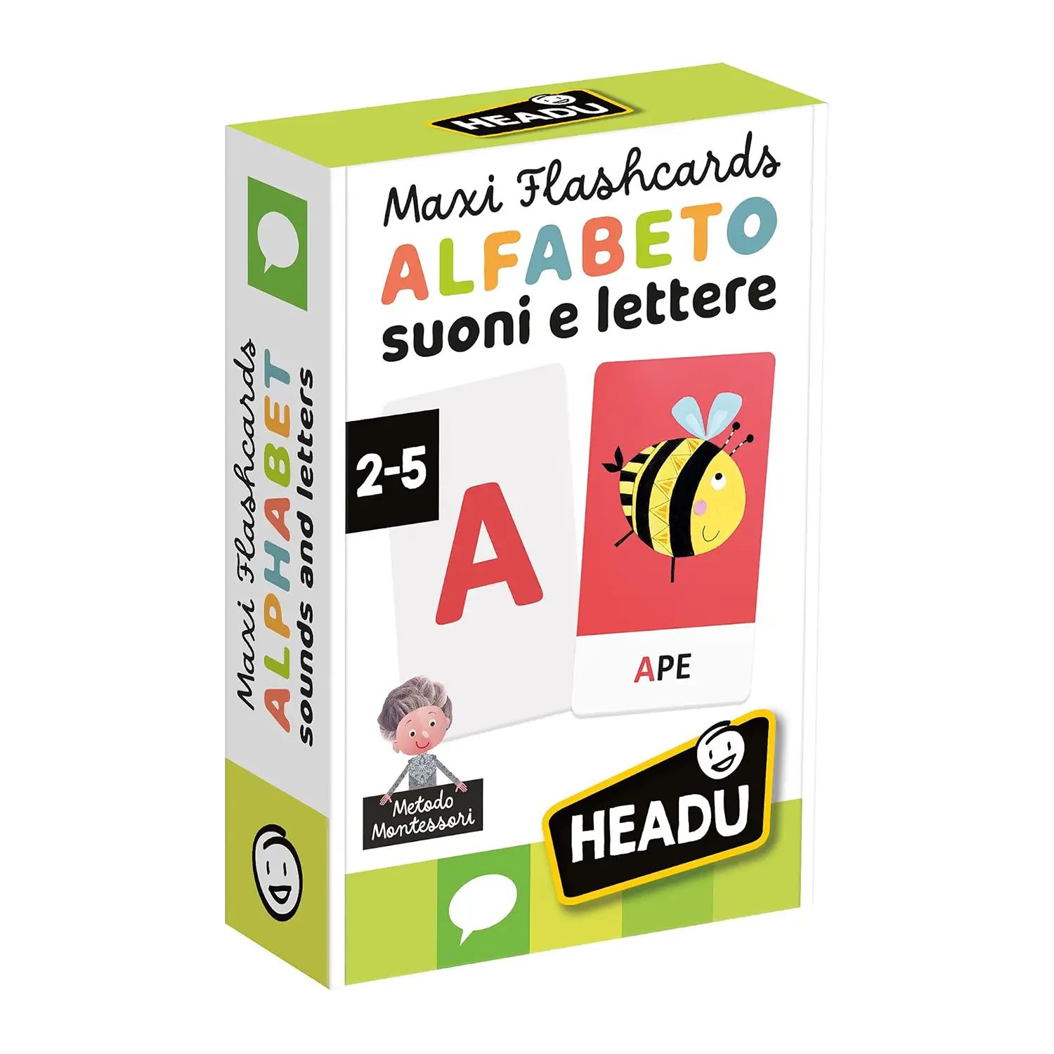 Maxi Flashcards Montessori Alfabeto Suoni e Lettere - Leggi, ascolta e pronuncia - Associazioni e tombole