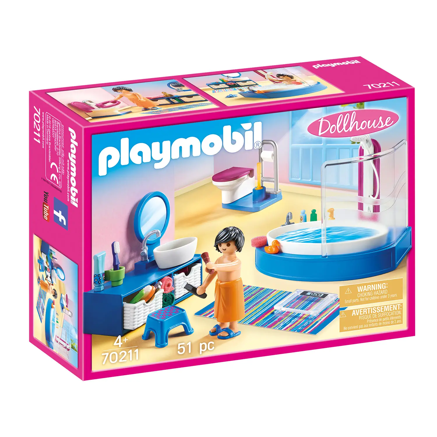 Playmobil 70211 Bagno con Vasca e Accessori, da 4 Anni - playmobil