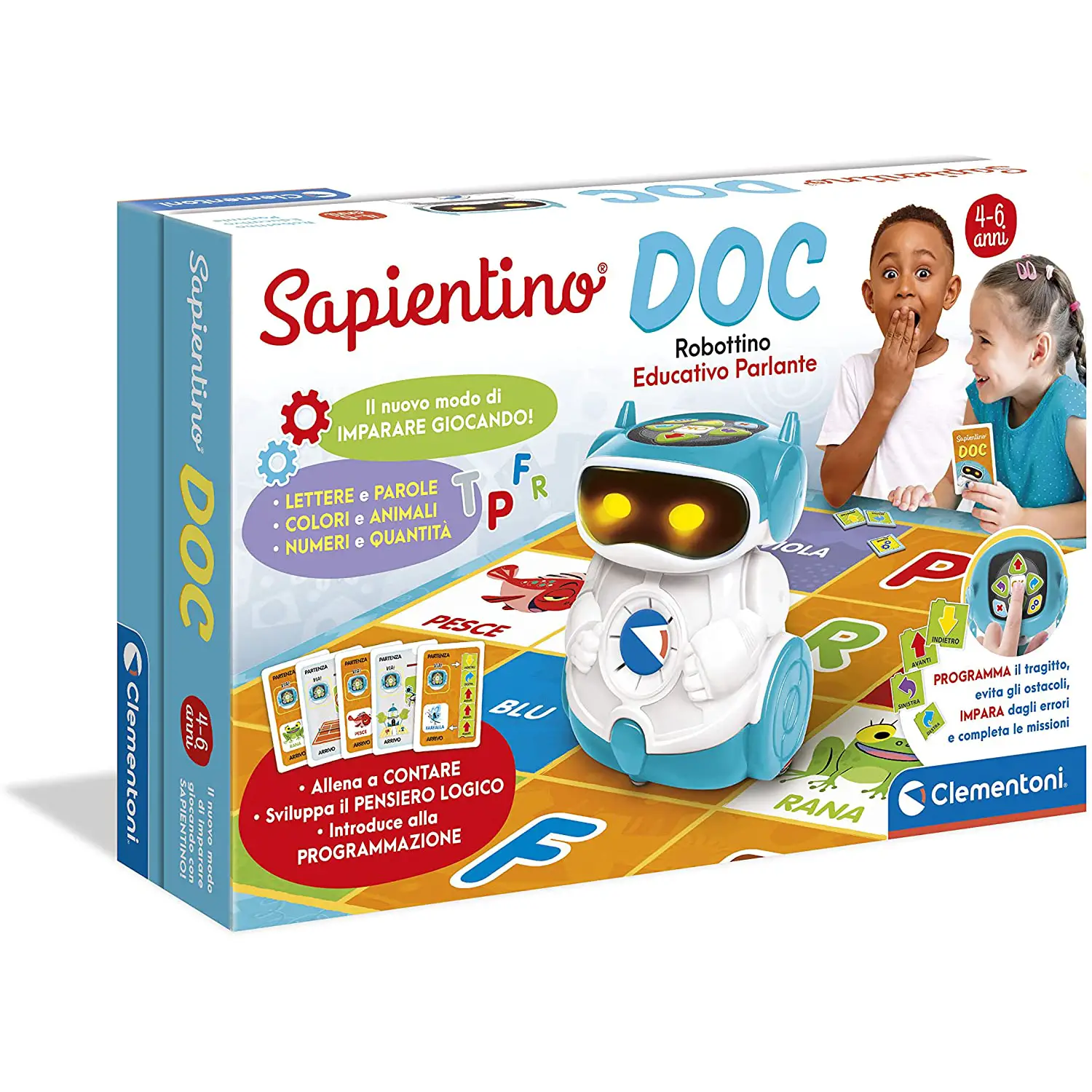 Clementoni Sapientino Neo Doc Robot Educativo per Coding e Programmazione - sapientino