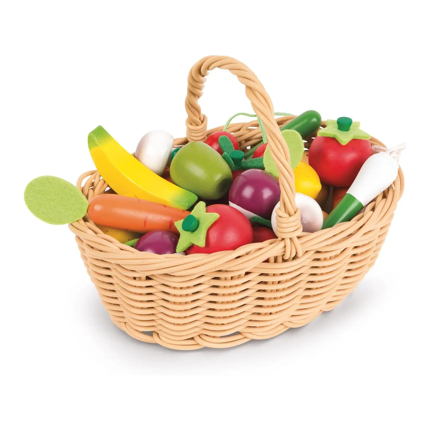 Cestino 24 Frutti e Verdure Miste Janod - Gioco Educativo per Bambini - Alimenti, mercatini, stoviglie