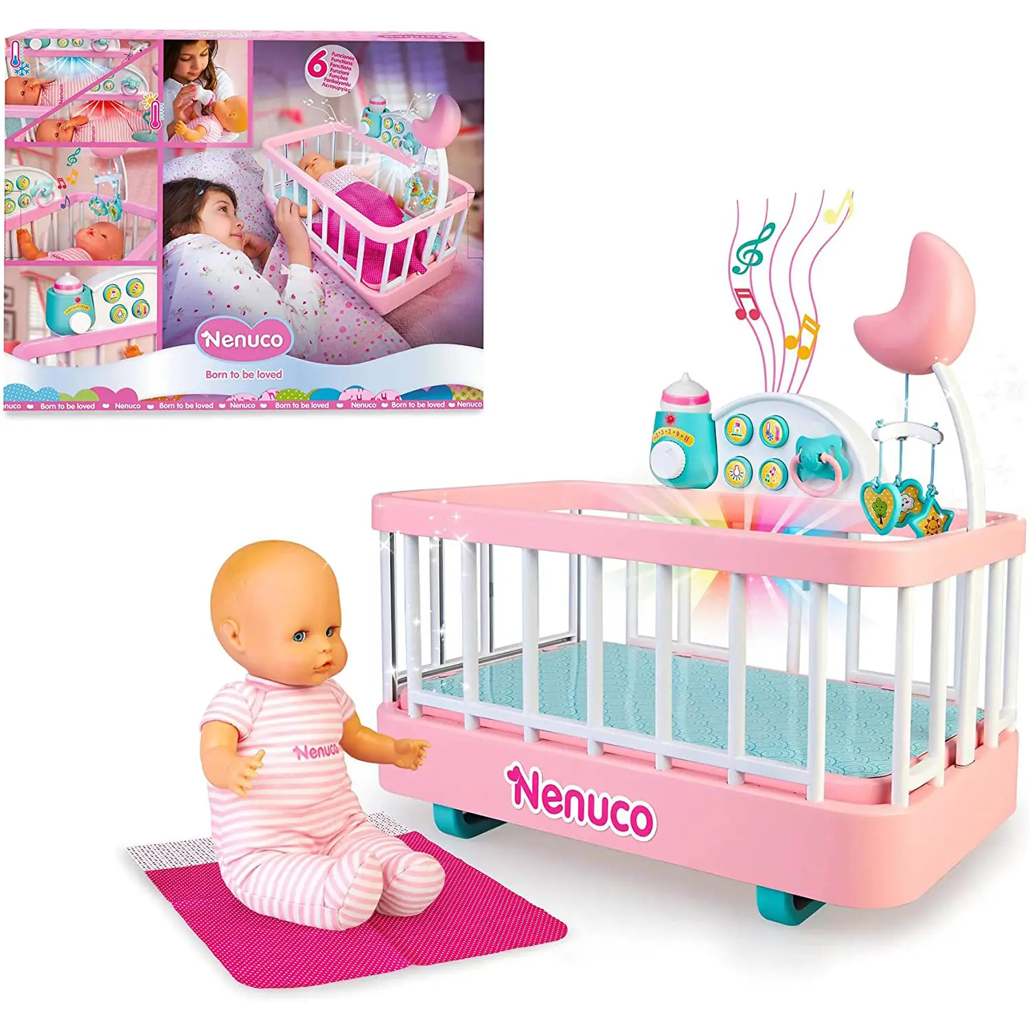 Nenuco Culla per Una Dolce Nanna • Culla Interattiva - Ora a un Prezzo Super Scontato! - Bambole e accessori