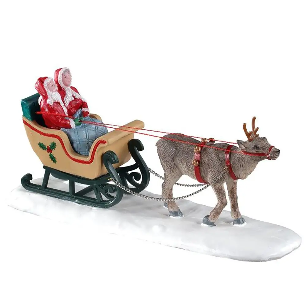 Lemax North Pole Sleigh Ride 03514 – Slitta di Babbo Natale in Resina - scene e villaggi