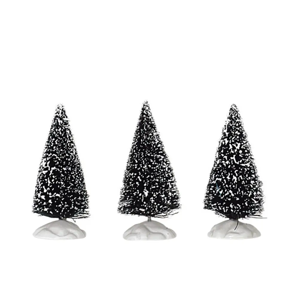 Lemax Bristle Tree Mini 04763 – Set 3 Alberi Natalizi in Poliestere - scene e villaggi