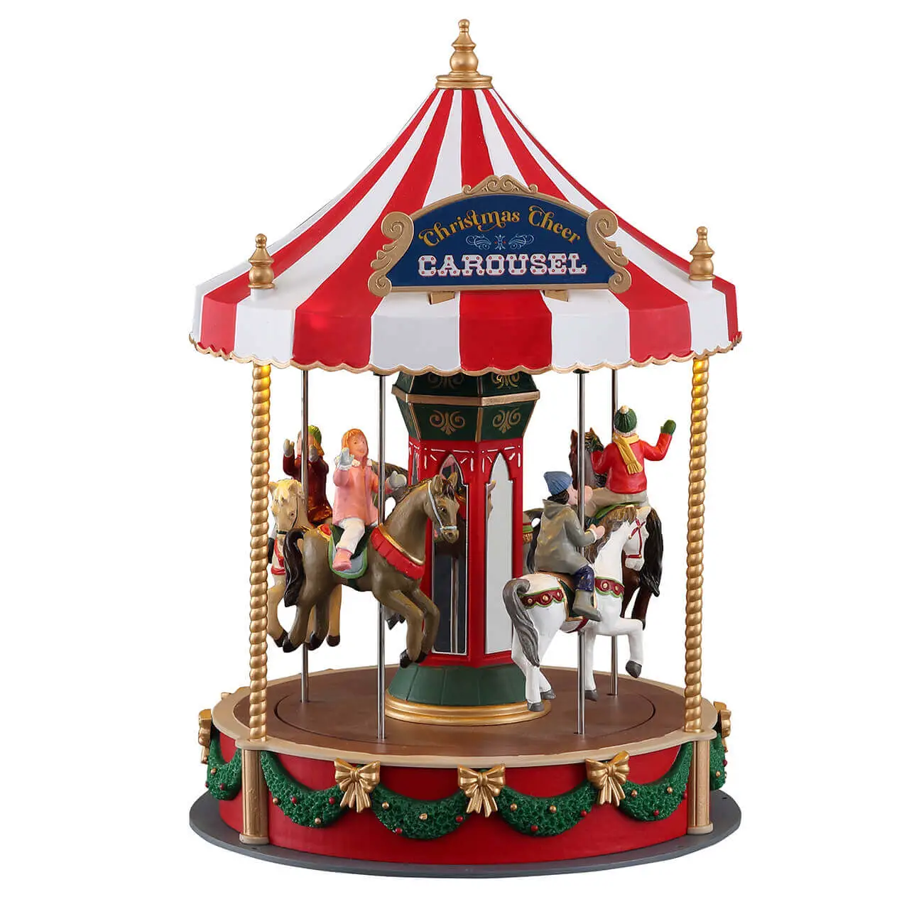 Lemax Christmas Cheer Carousel 14821 – Giostra Natalizia Animata con Luci e Musica - scene e villaggi