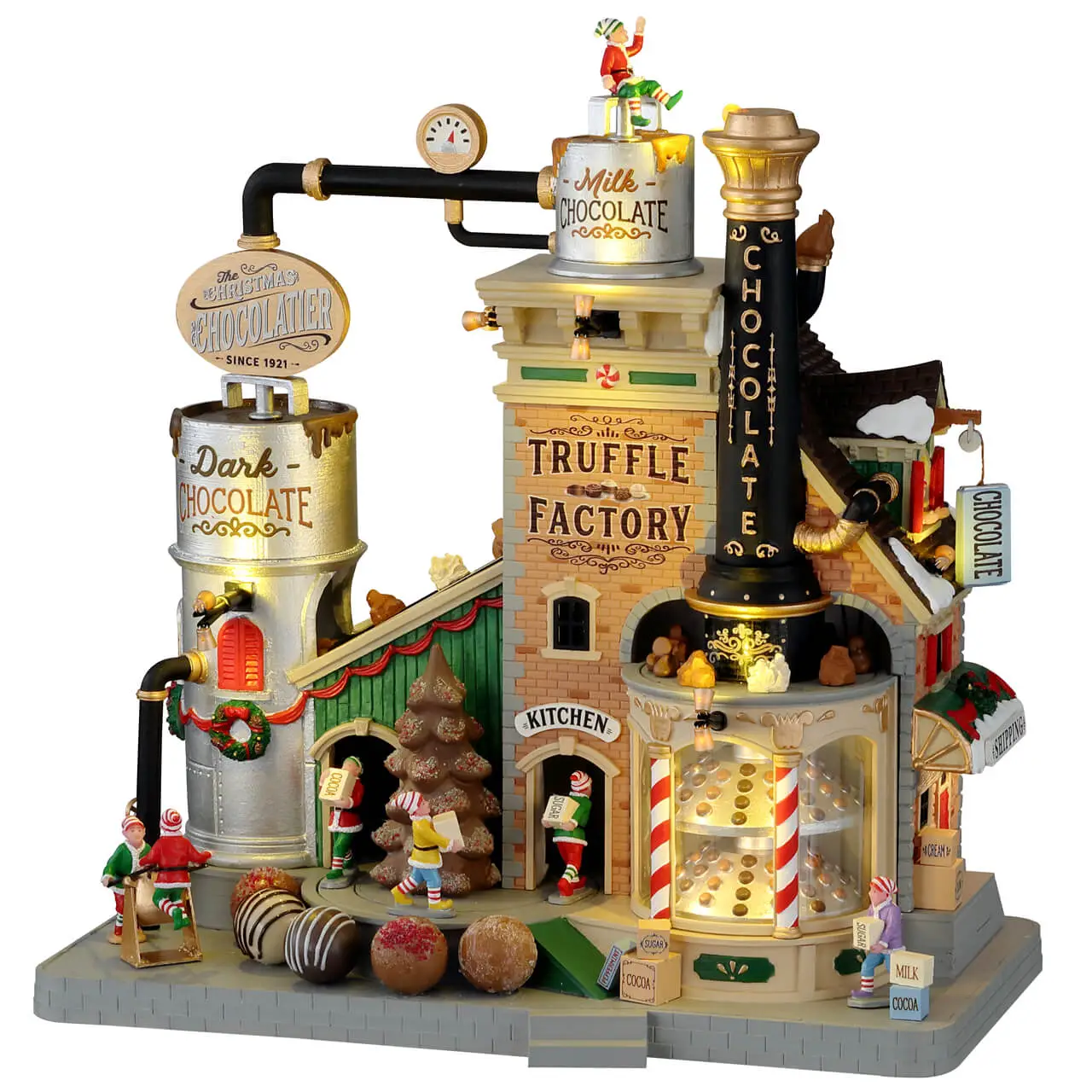 Lemax 15805 Fabbrica di Cioccolato Natalizia Animata con Luci e Suoni - scene e villaggi