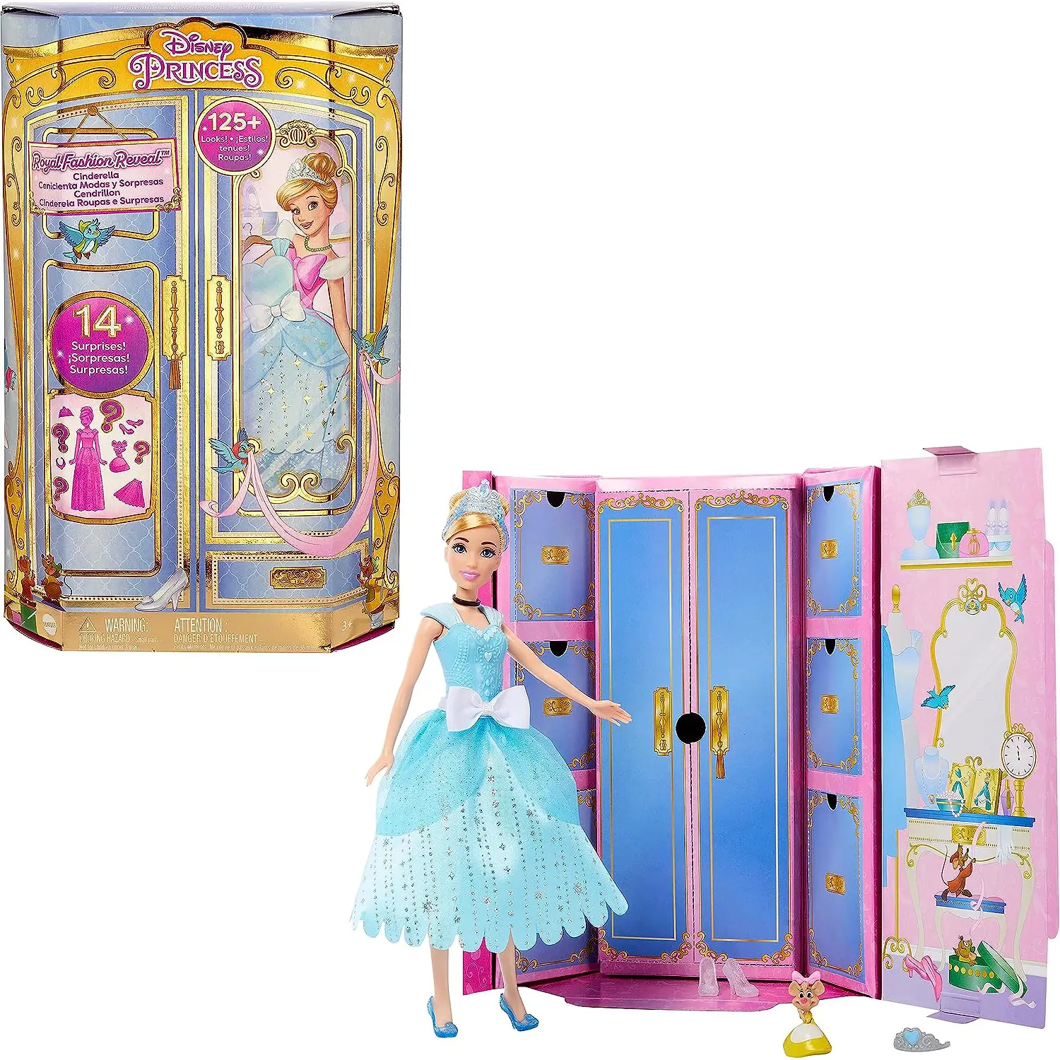 Disney Princess Cenerentola Bambola Fashion Surprise HMK53 - collezionabili bambina
