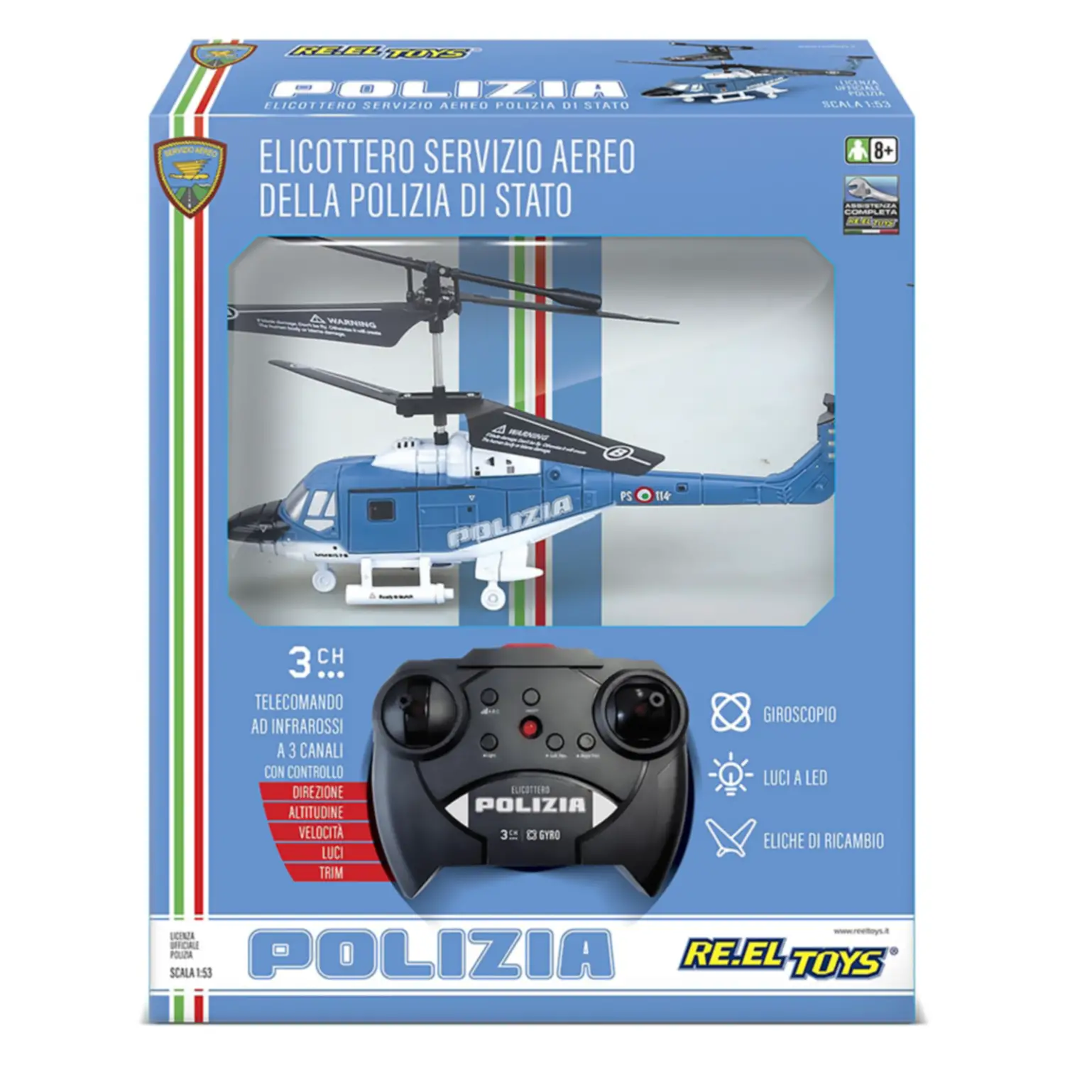Elicottero R/C Polizia con Giroscopio - Modello Radiocomandato di Precisione - radiocomandi