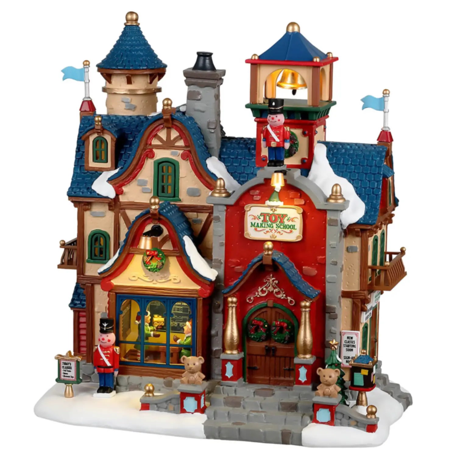 Lemax Toy Making School 25927 – Scuola degli Elfi Luminosa Santa’s Wonderland - scene e villaggi