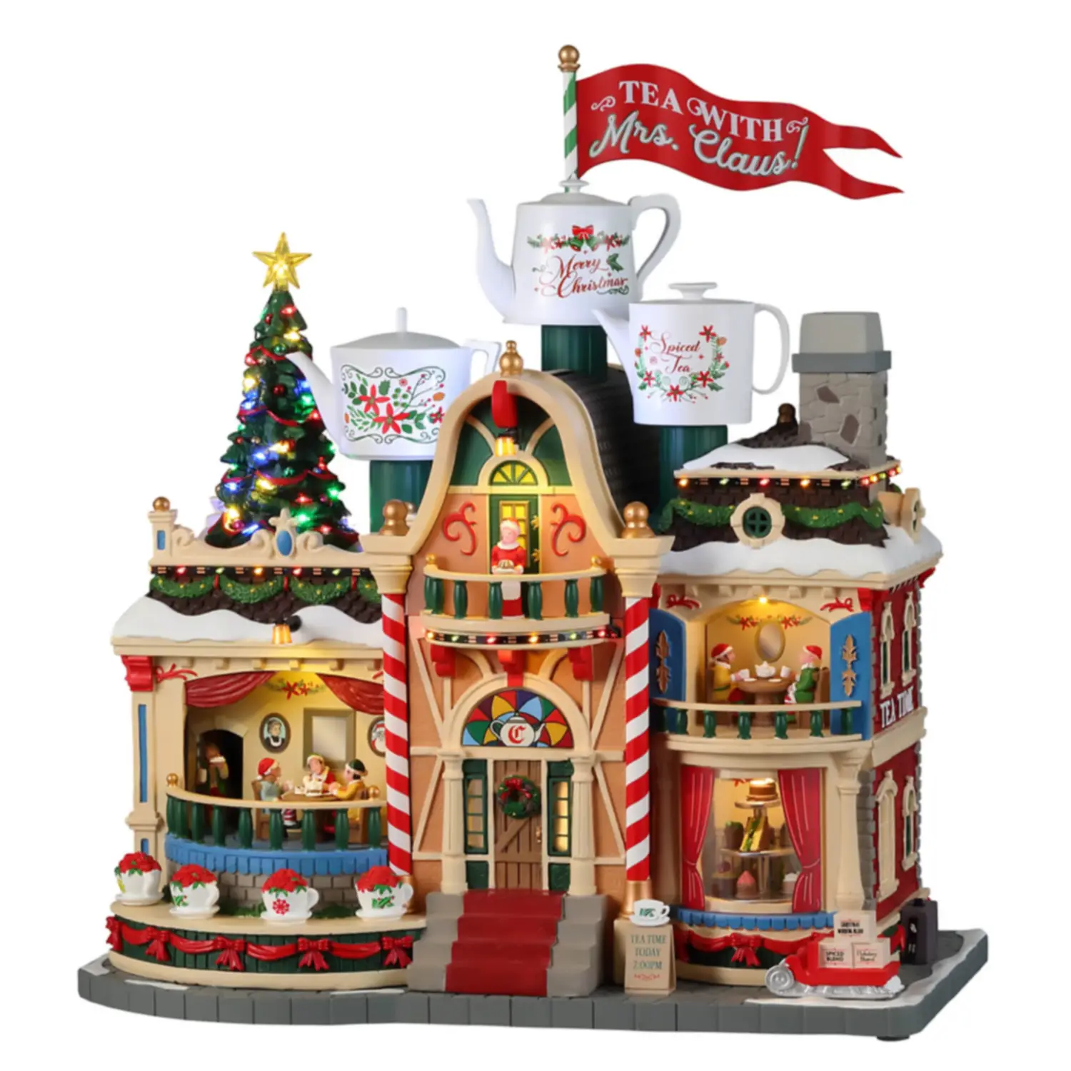 Lemax Tea With Mrs. Claus 35018 – Scena Natalizia Luminosa Animata e Musicale - scene e villaggi