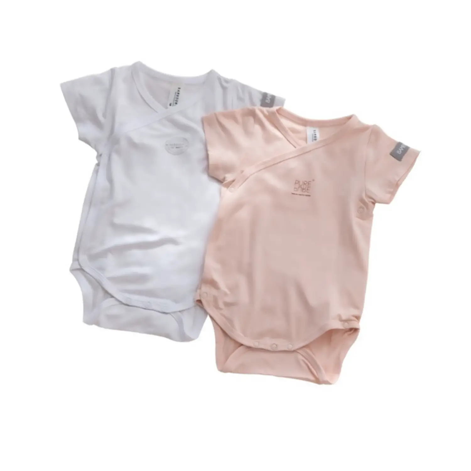Body Bambino Maniche Corte - Taglia 3 Mesi - 2 Pezzi Rosa e Bianco - intimo neonato