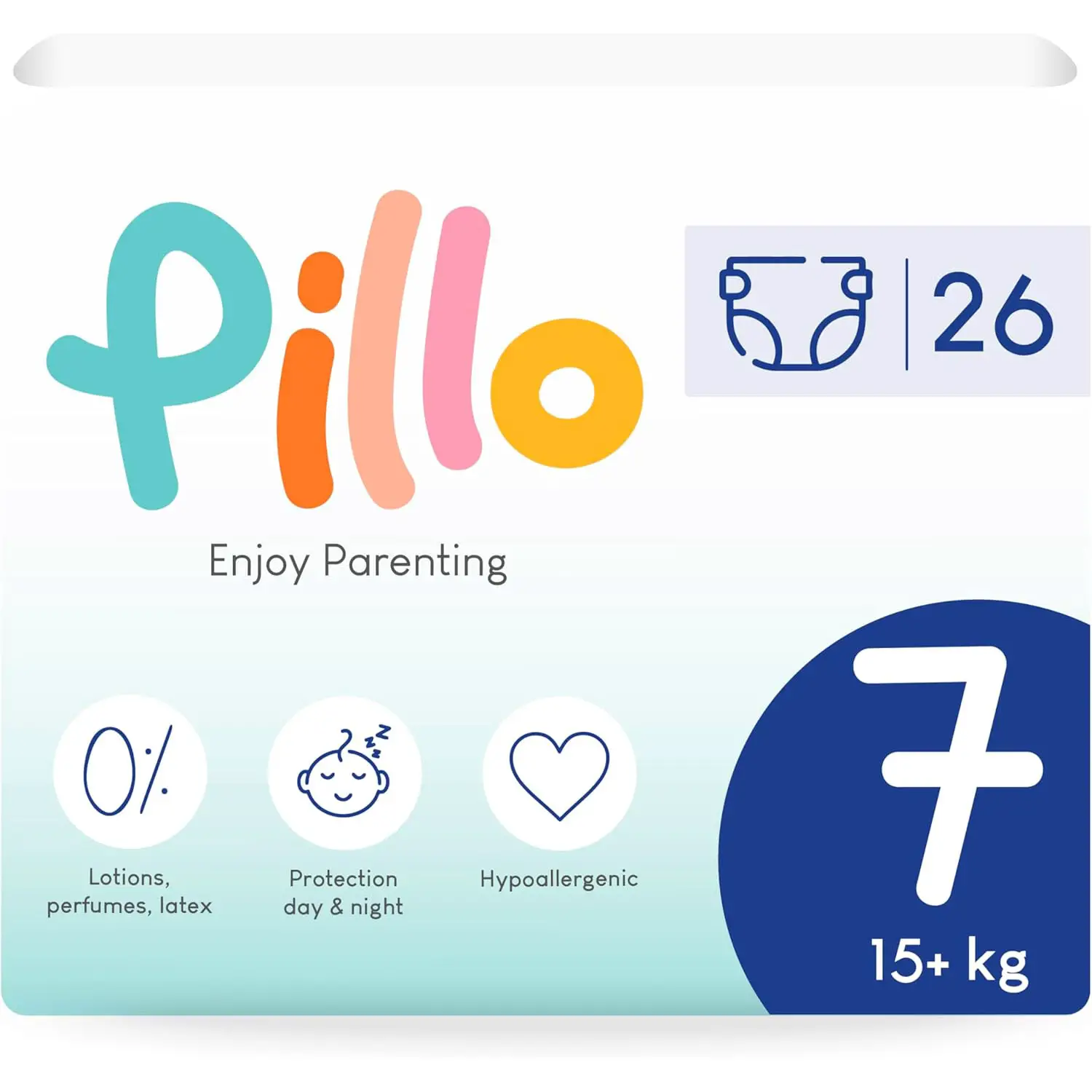 Pannolini Pillo Enjoy Taglia 7 XXL (15+ kg) - Confezione da 26 Pezzi - pannolini e salviettine