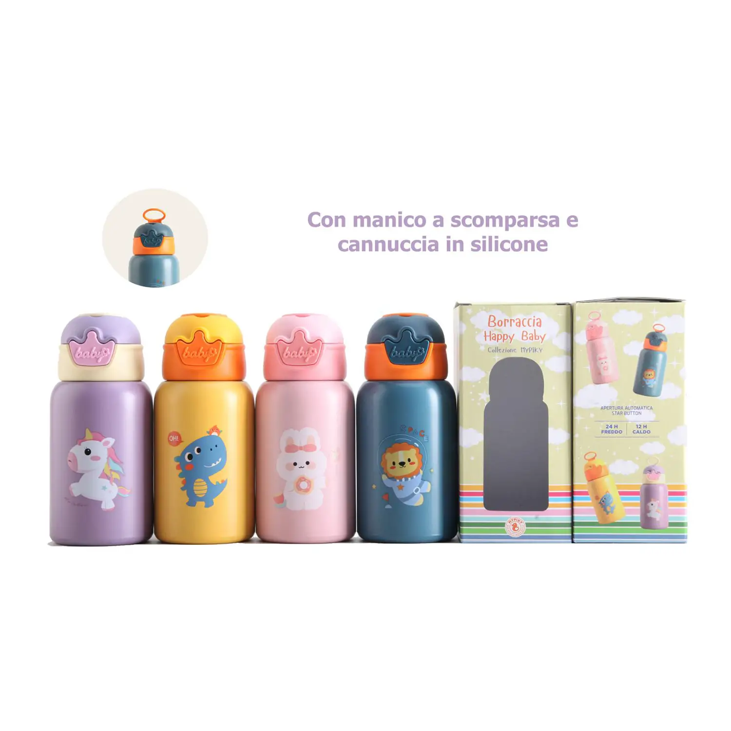BorraccIa Termica Sweet Con Manico Assortite - borracce