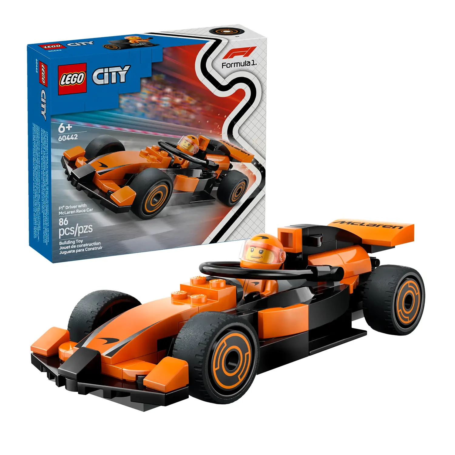 Lego City Formula 1 - Pilota e Monoposto Mclaren F1 60442 - lego