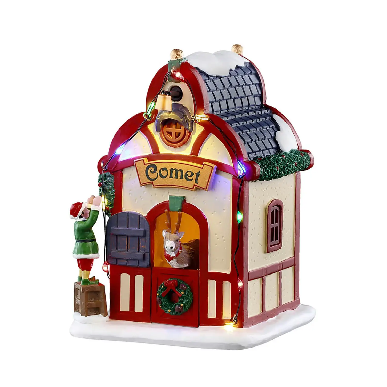 Lemax Comet’s Den 54533 – Rifugio Natalizio Luminoso di Comet Santa’s Wonderland - scene e villaggi