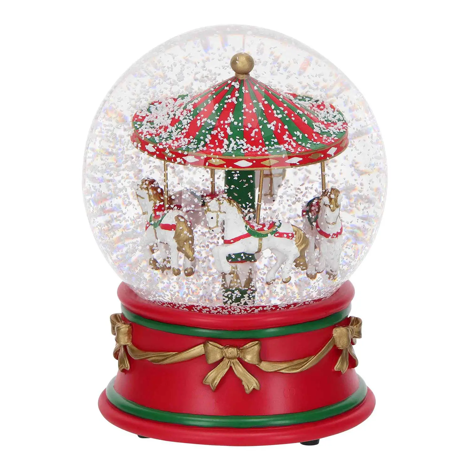 TIMSTOR Waterball Carrousel di Natale - Sfera Decorativa Natalizia - scene e villaggi