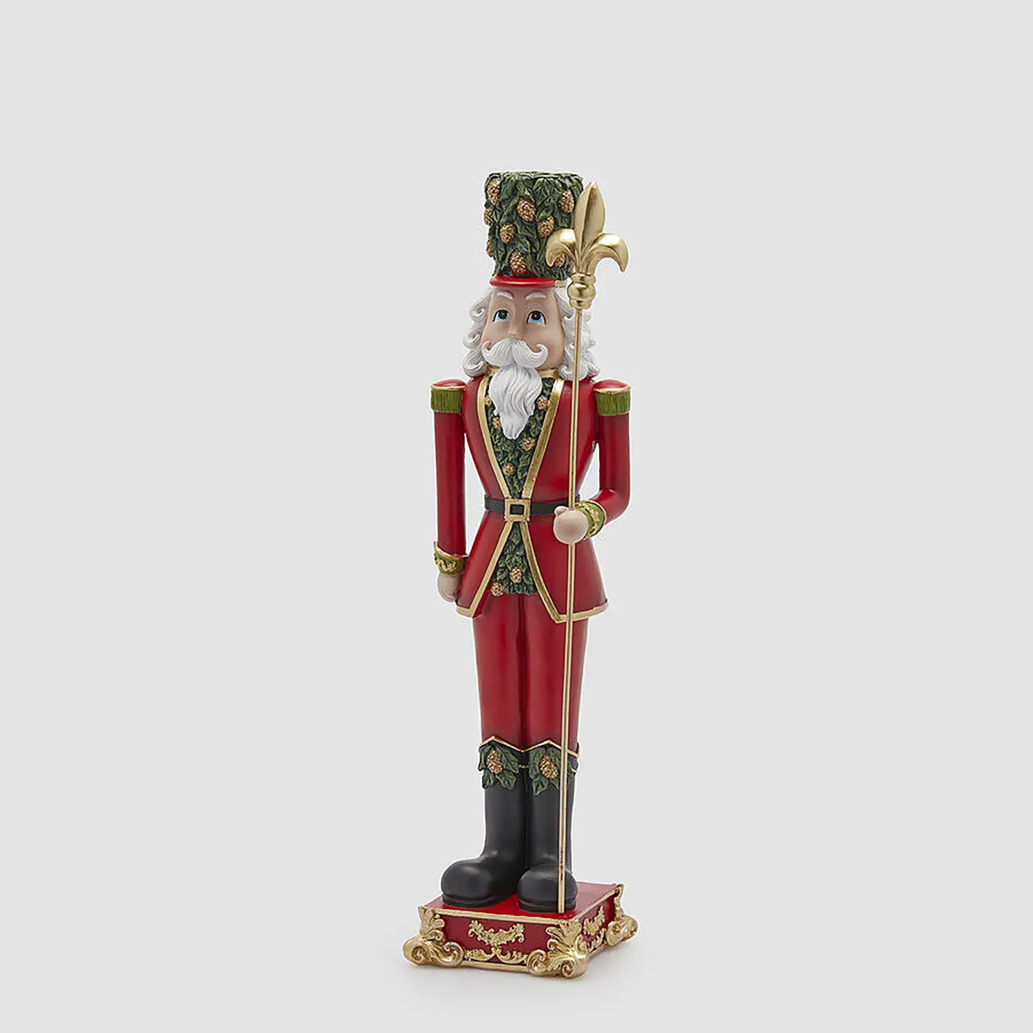Soldatino Schiaccianoci con Alabarda H51,5cm Verde Rosso EDG - schiaccianoci