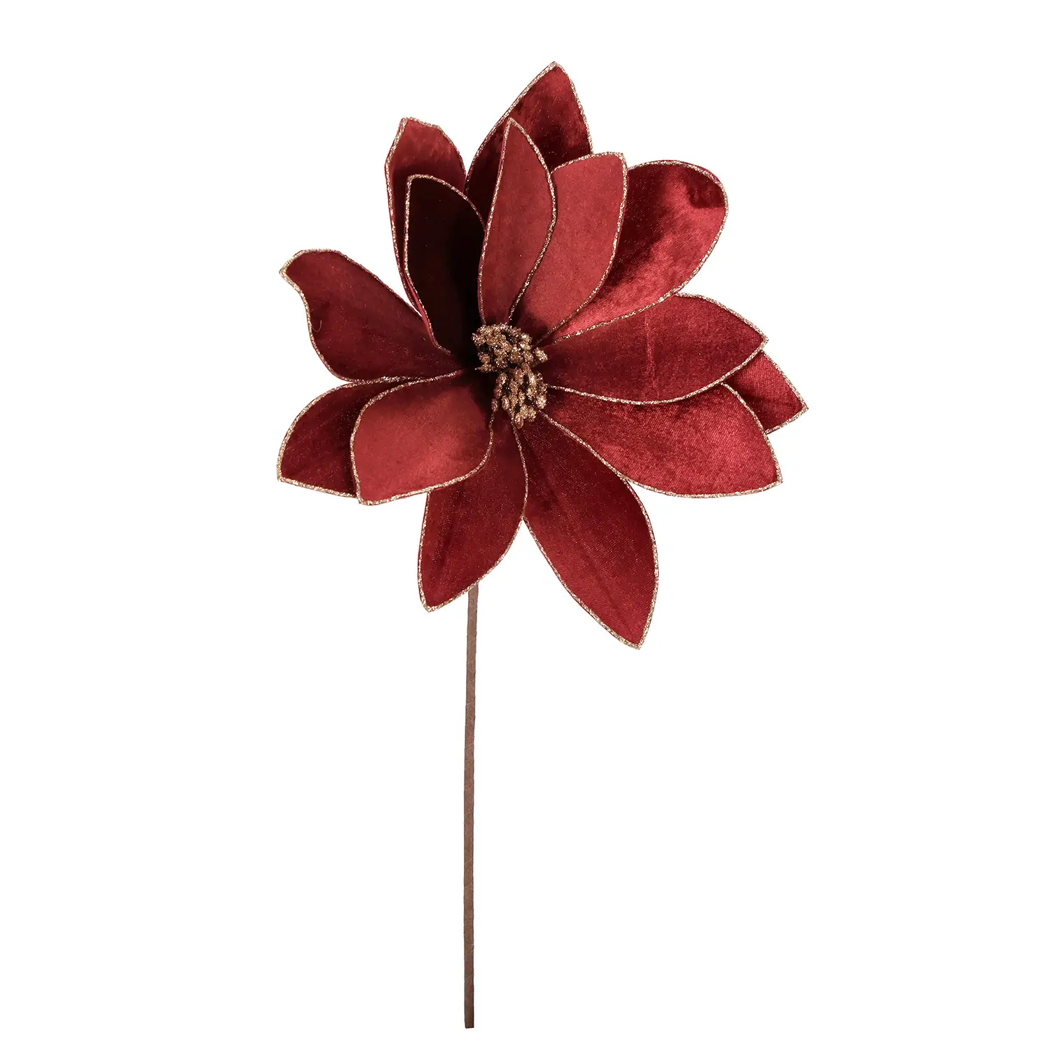 Poinsettia Calipso Fiore Natalizio 50cm Bordeaux - fiori e ghirlande