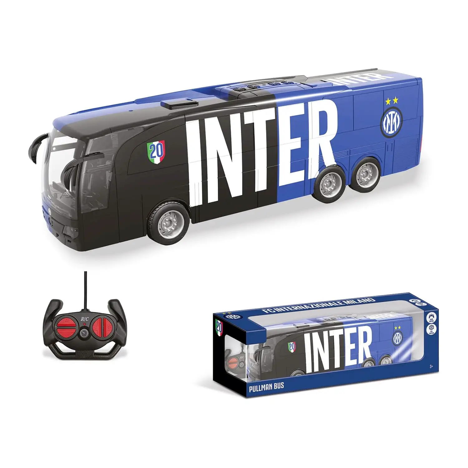 MONDO MOTORS Bus Inter Radiocomandato 33 cm con Batterie Ricaricabili - radiocomandi
