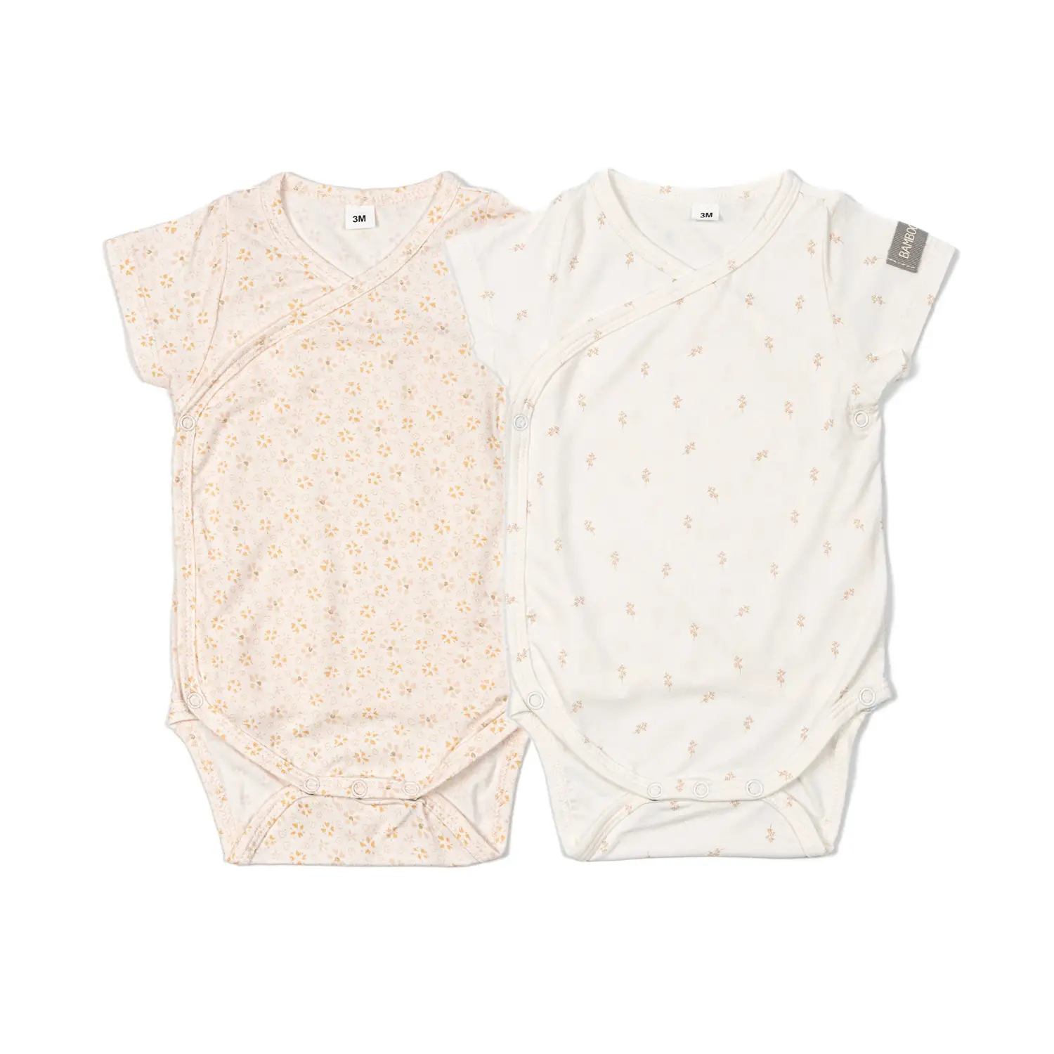 Body Maniche Corte Print Flower Mix - Taglia 18-24 Mesi- 2 Pezzi Rosa e Bianco - intimo neonato