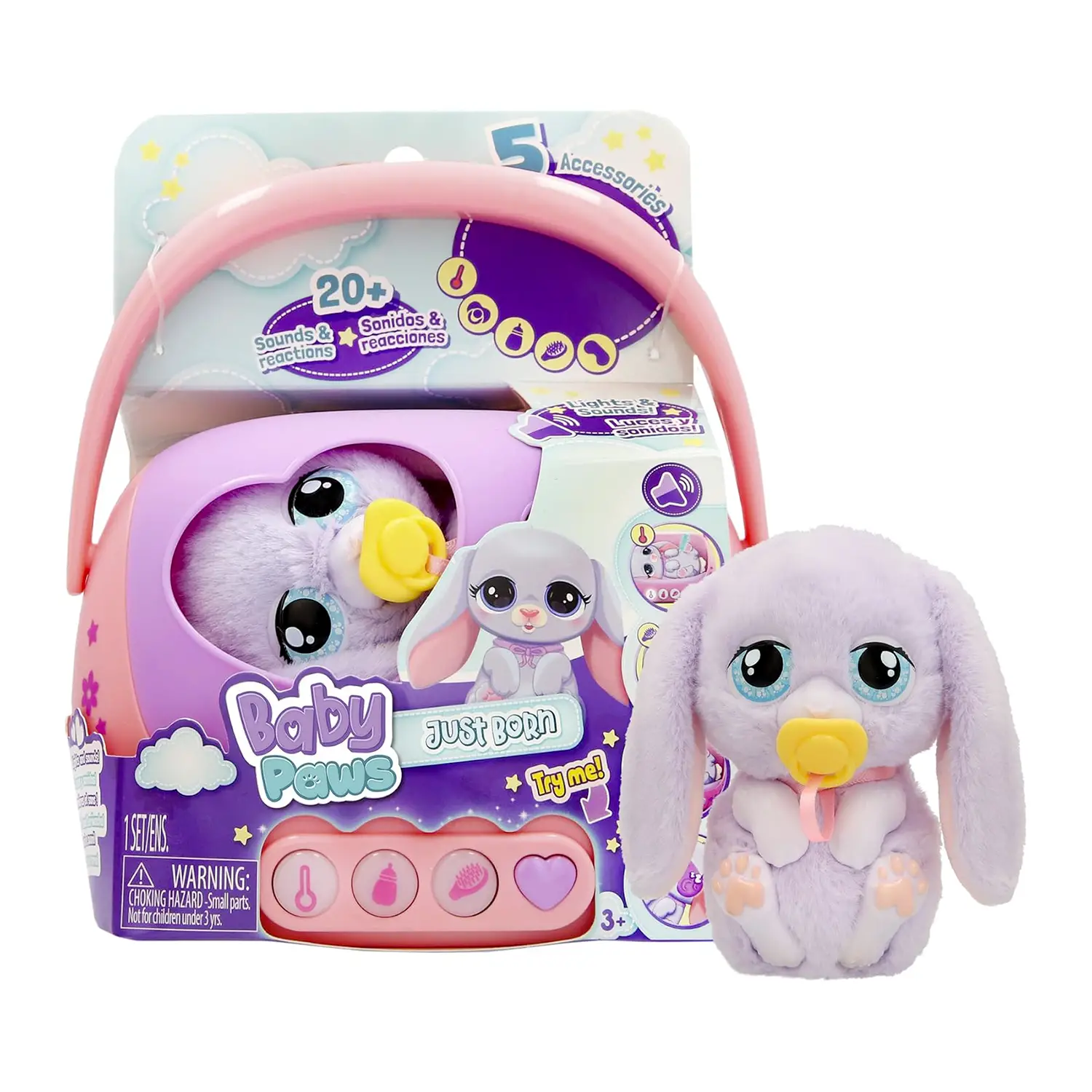 Baby Paws Just Born Bunny Coniglietto Interattivo - collezionabili bambina