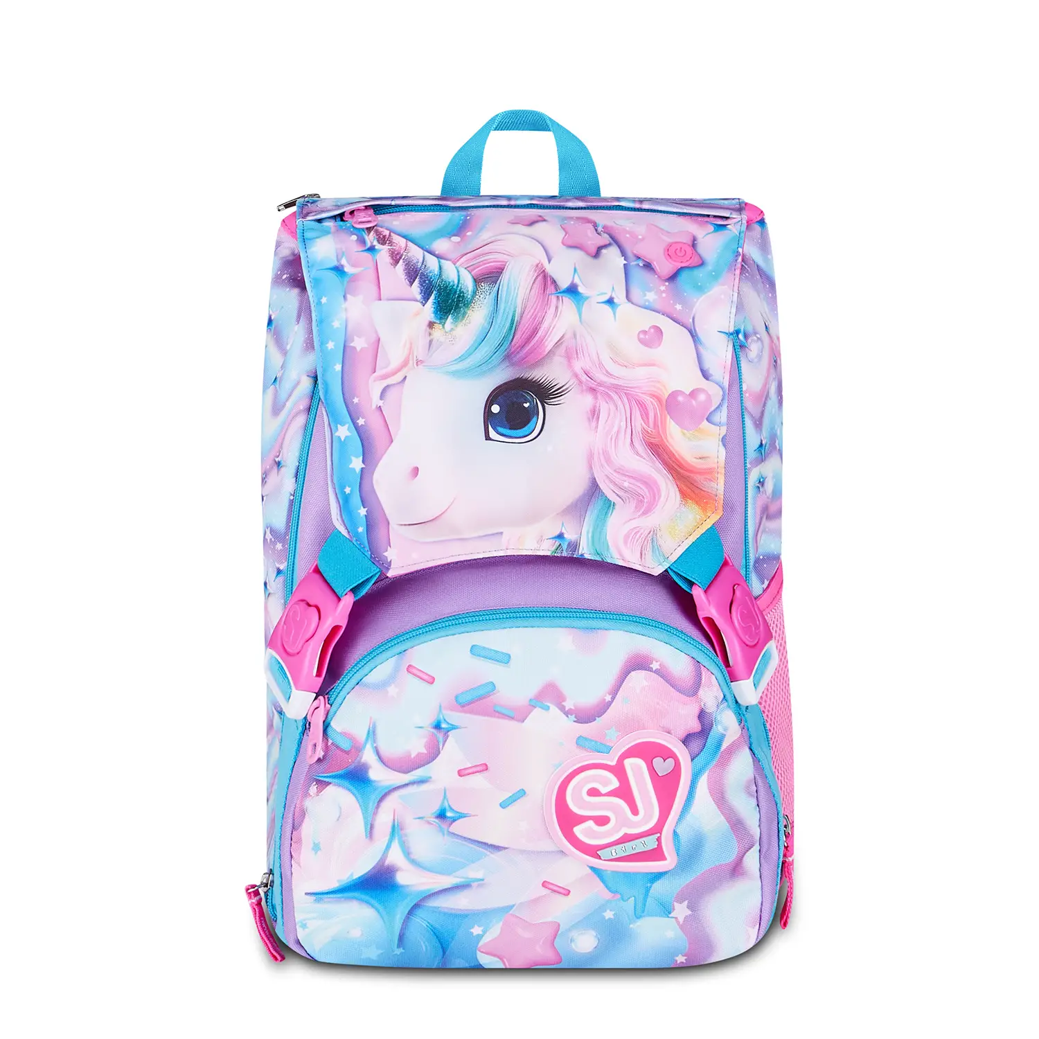 Sj Gang Glow Led Unicorn Girl Zaino Estensibile 24 Litri Sdoppiabile Big - zaini scuola