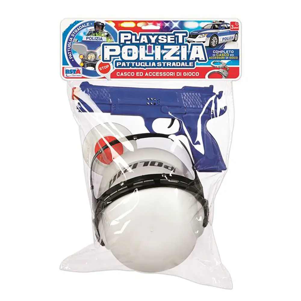 Playset Casco Polizia + Accessori - armi soldatini