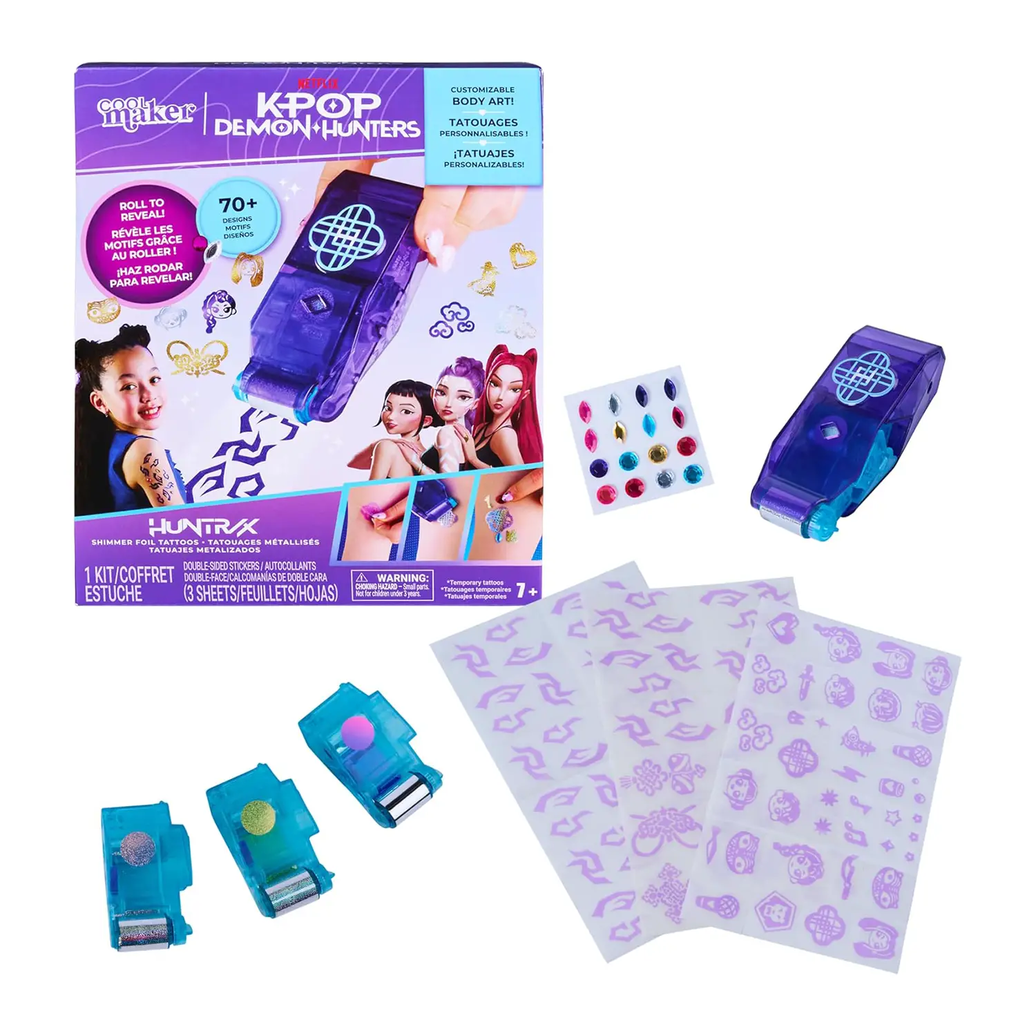 Cool Maker KPop Demon Hunters Shimmer Me Roll - Crea Tatuaggi - creatività