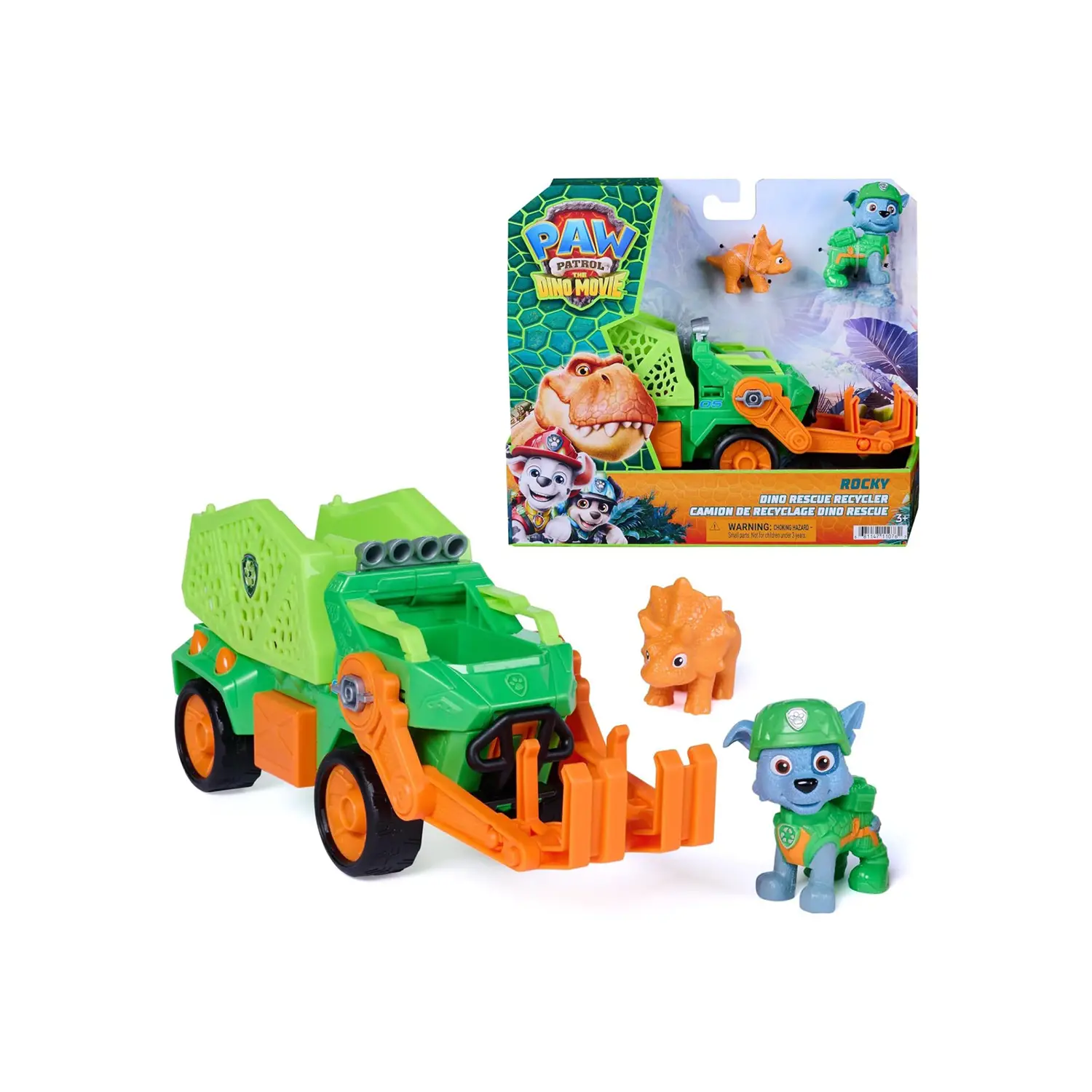 Paw Patrol Dino Movie Veicolo Rocky - action figures ed accessori