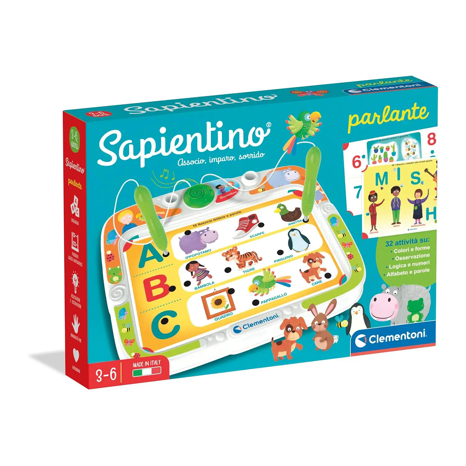 Clementoni Sapientino Parlante Banchetto Educativo 3-6 Anni 32 Attività - sapientino