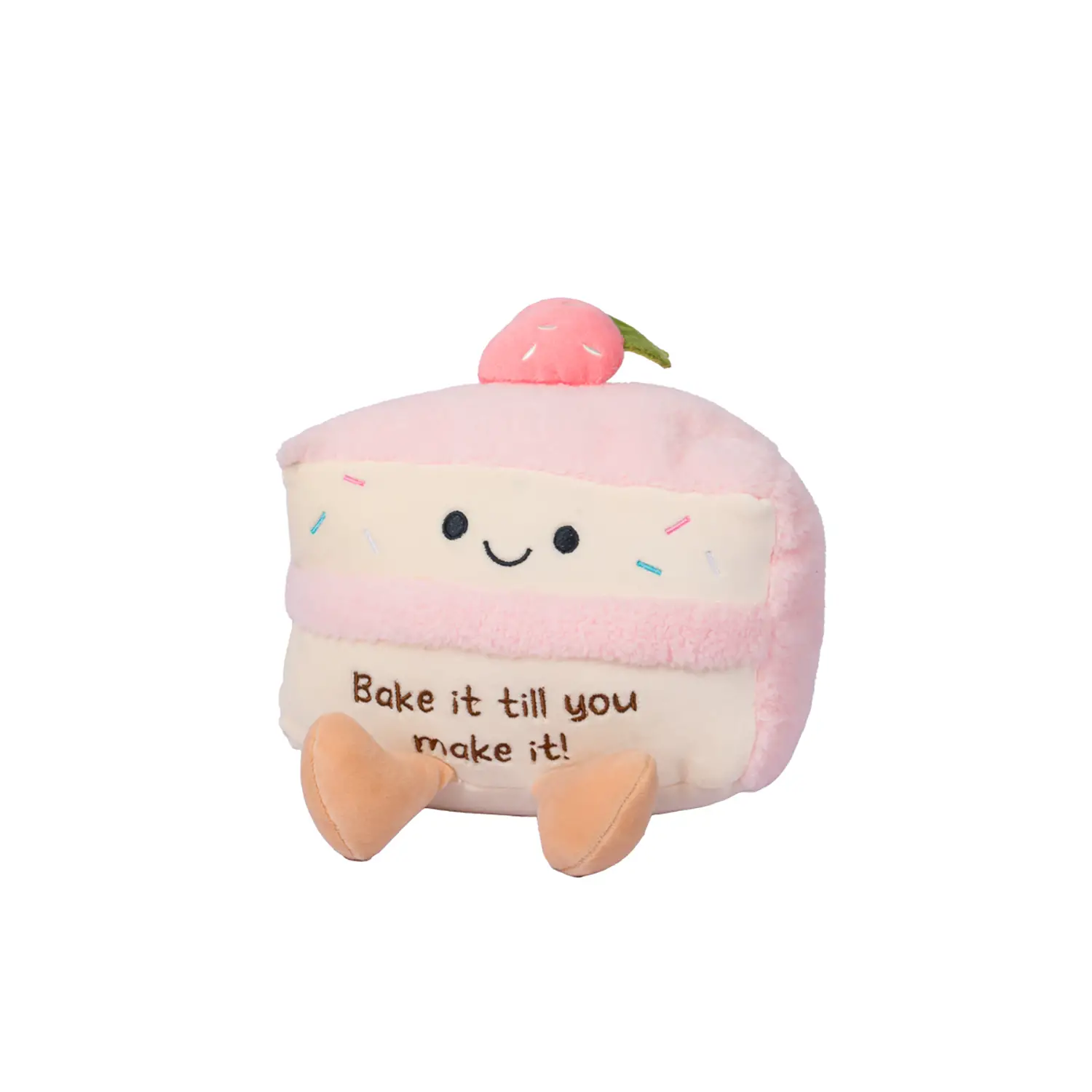 Peluche Fetta Di Torta Con Fragolina 23cm - peluches 0/36 mesi