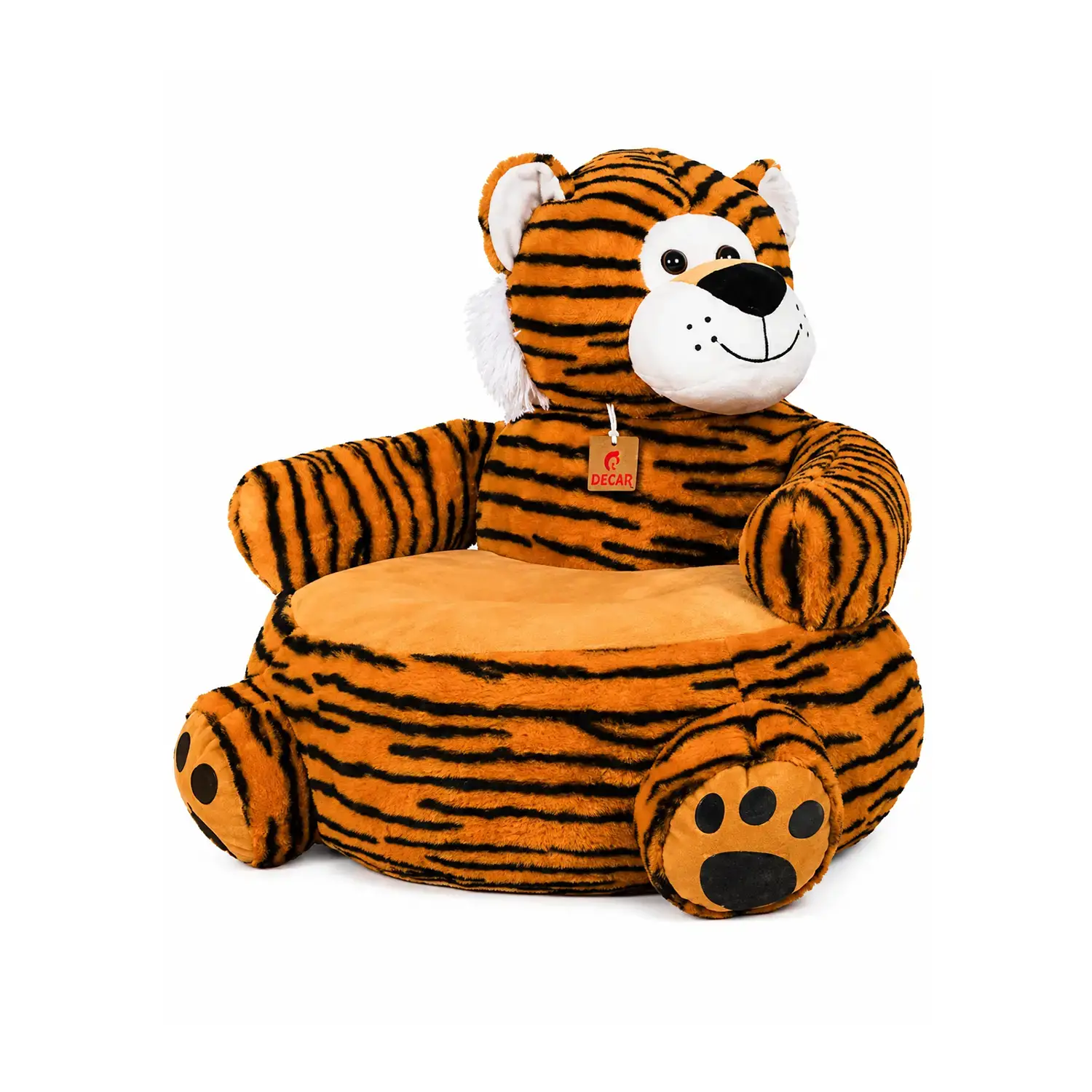 Poltrona Tigre 50x50x50 cm - Morbida E Comoda - peluches 0/36 mesi