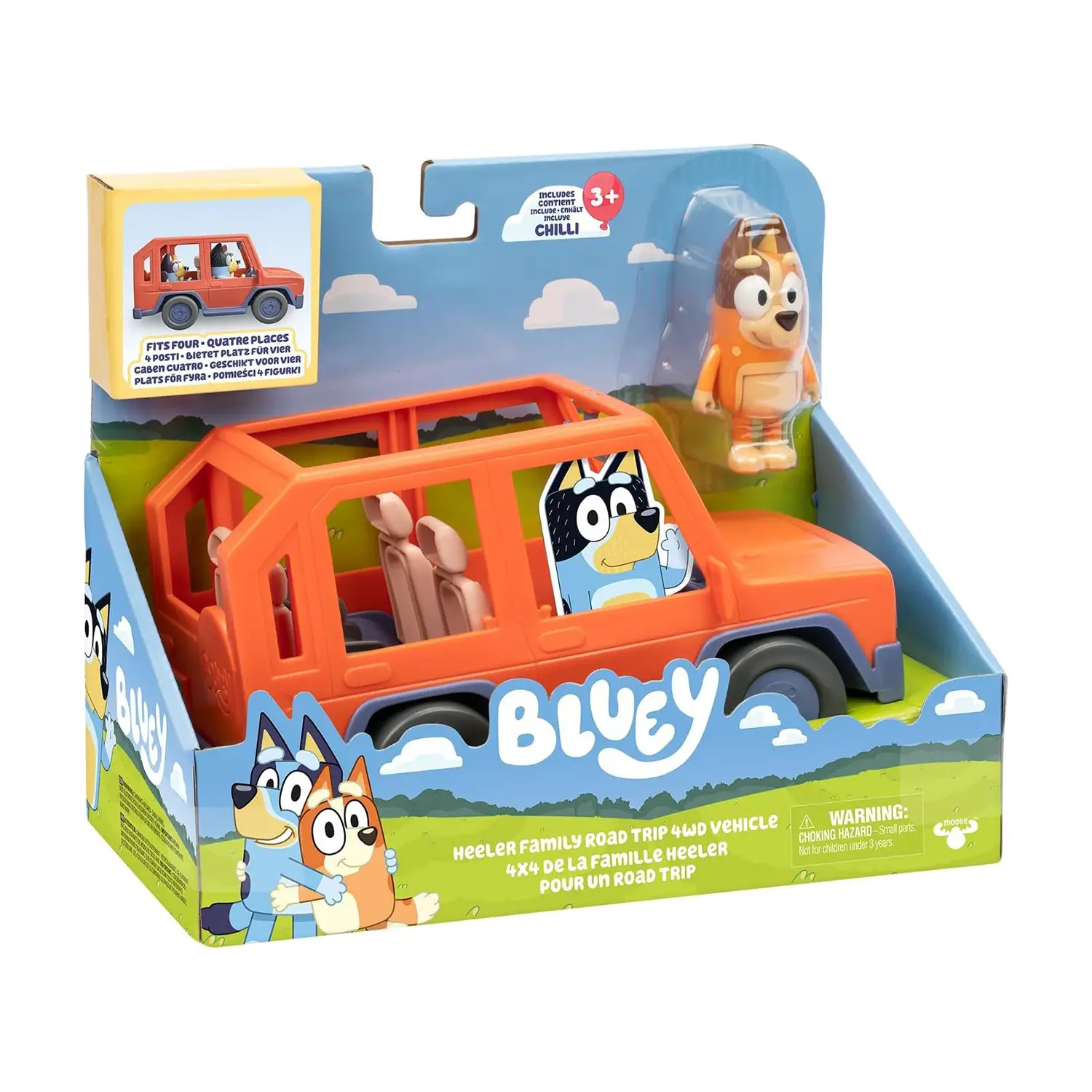Bluey Jeep con Chilli Playset Veicolo con Action Figure - action figures ed accessori